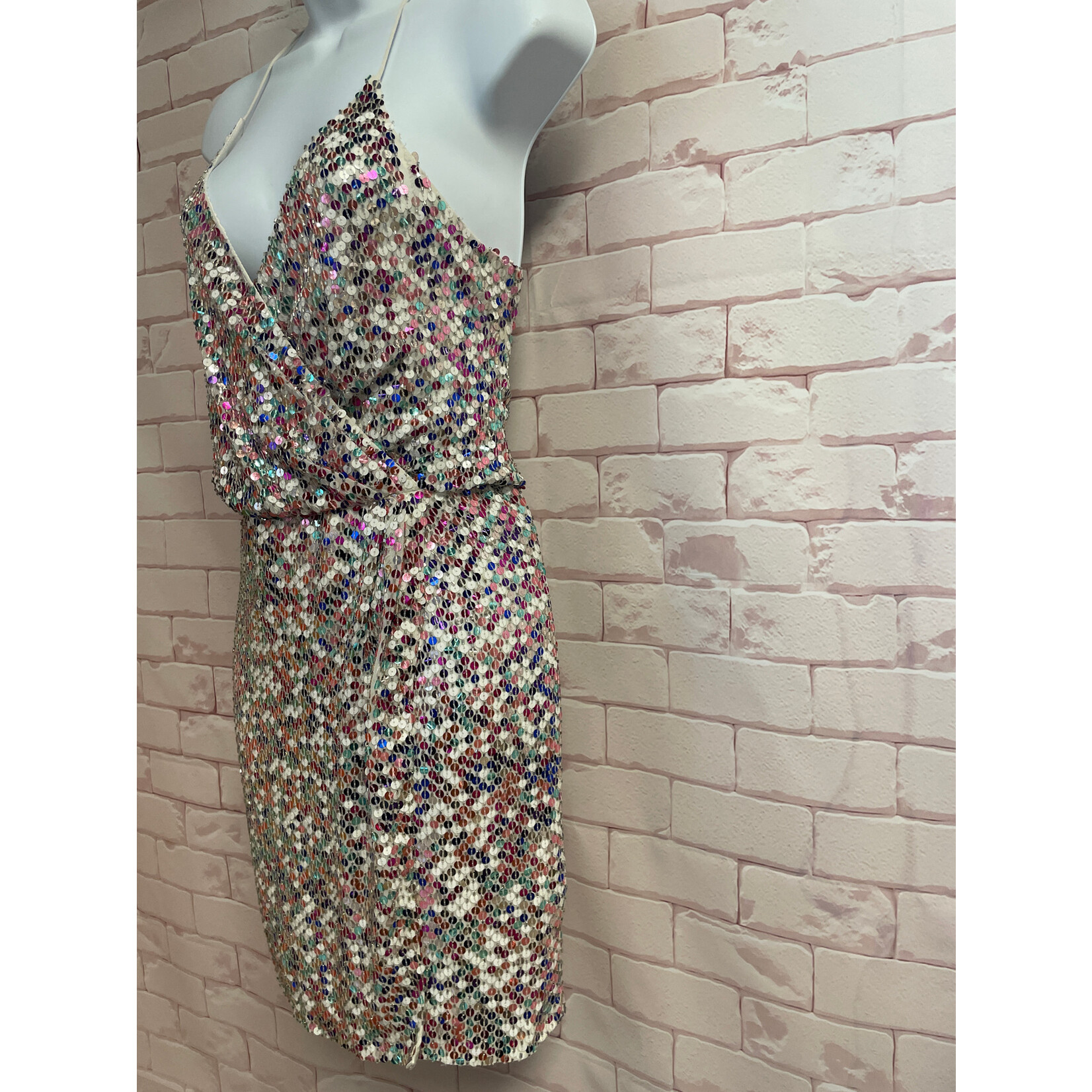 Parker, White, Multicolor, Sequin, Dress, NWT, 2