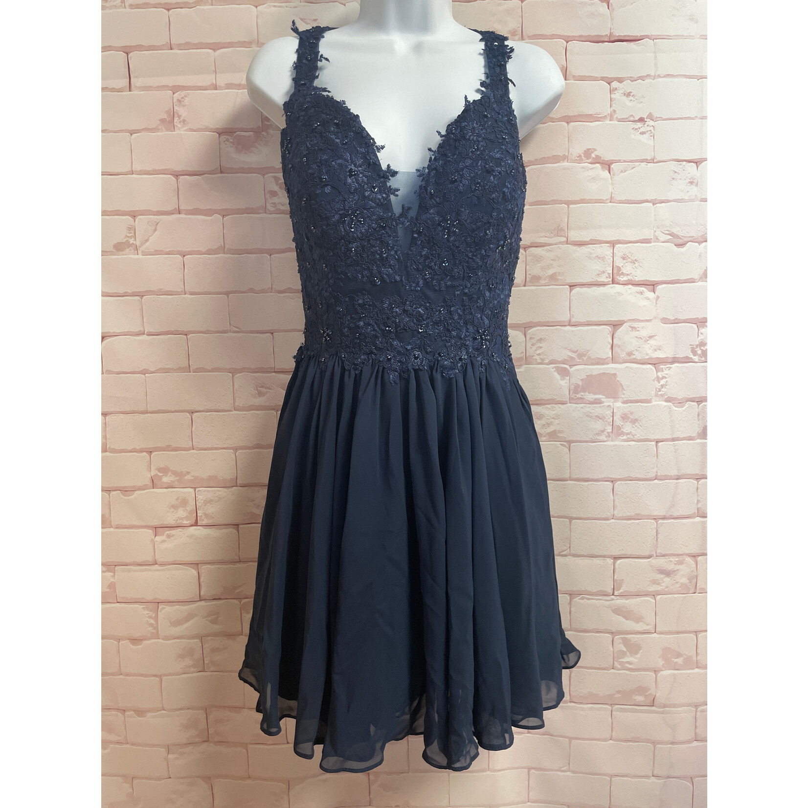 JJ's House, Navy, Cocktail Dress, 8