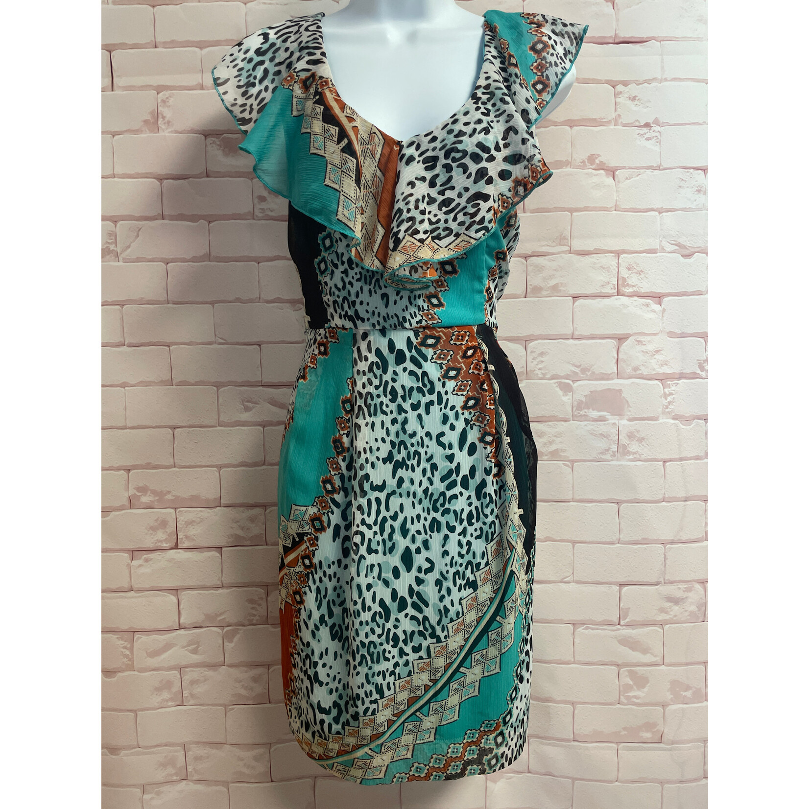 B.Smart, Turquoise, Black, Rust, DRess, 10