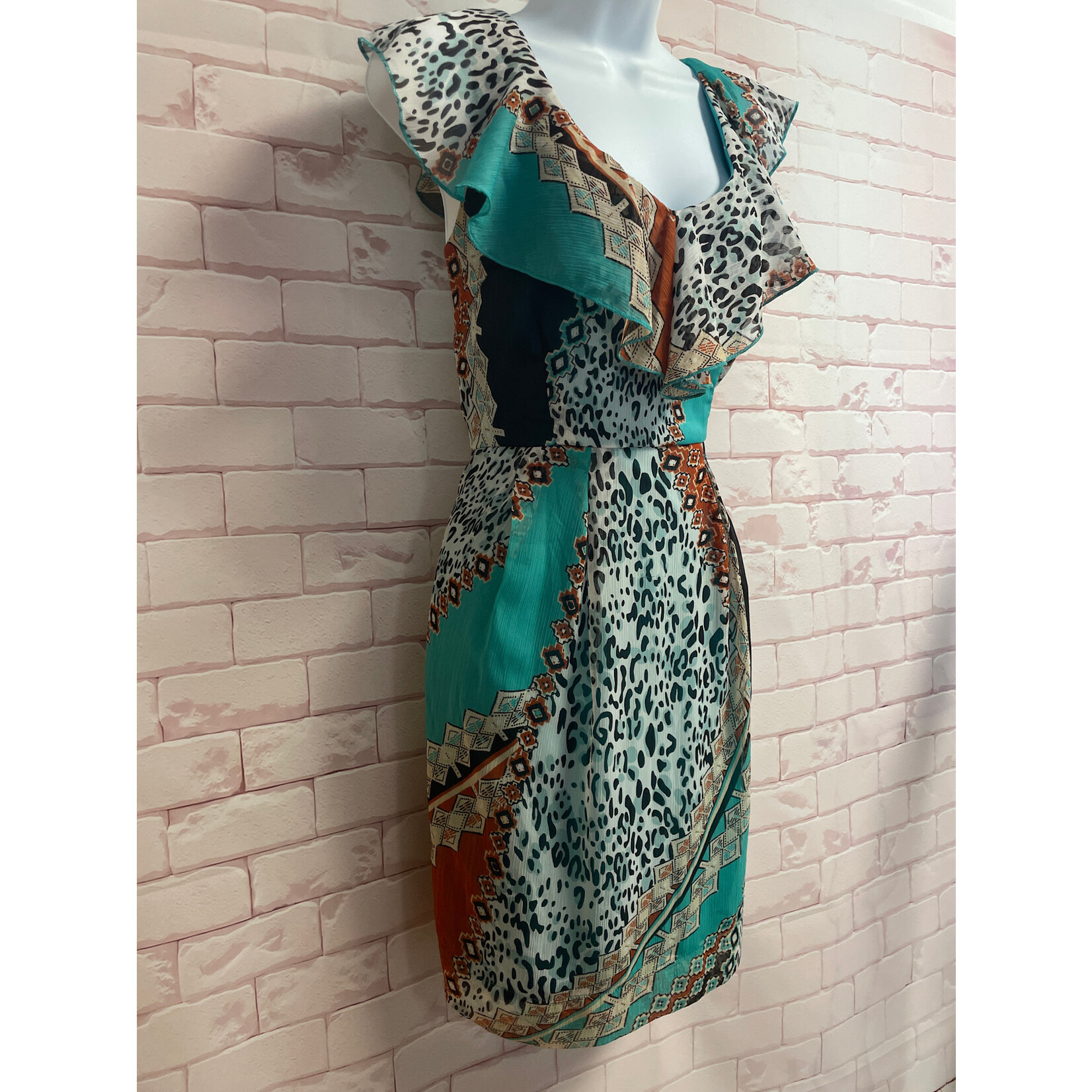 B.Smart, Turquoise, Black, Rust, DRess, 10