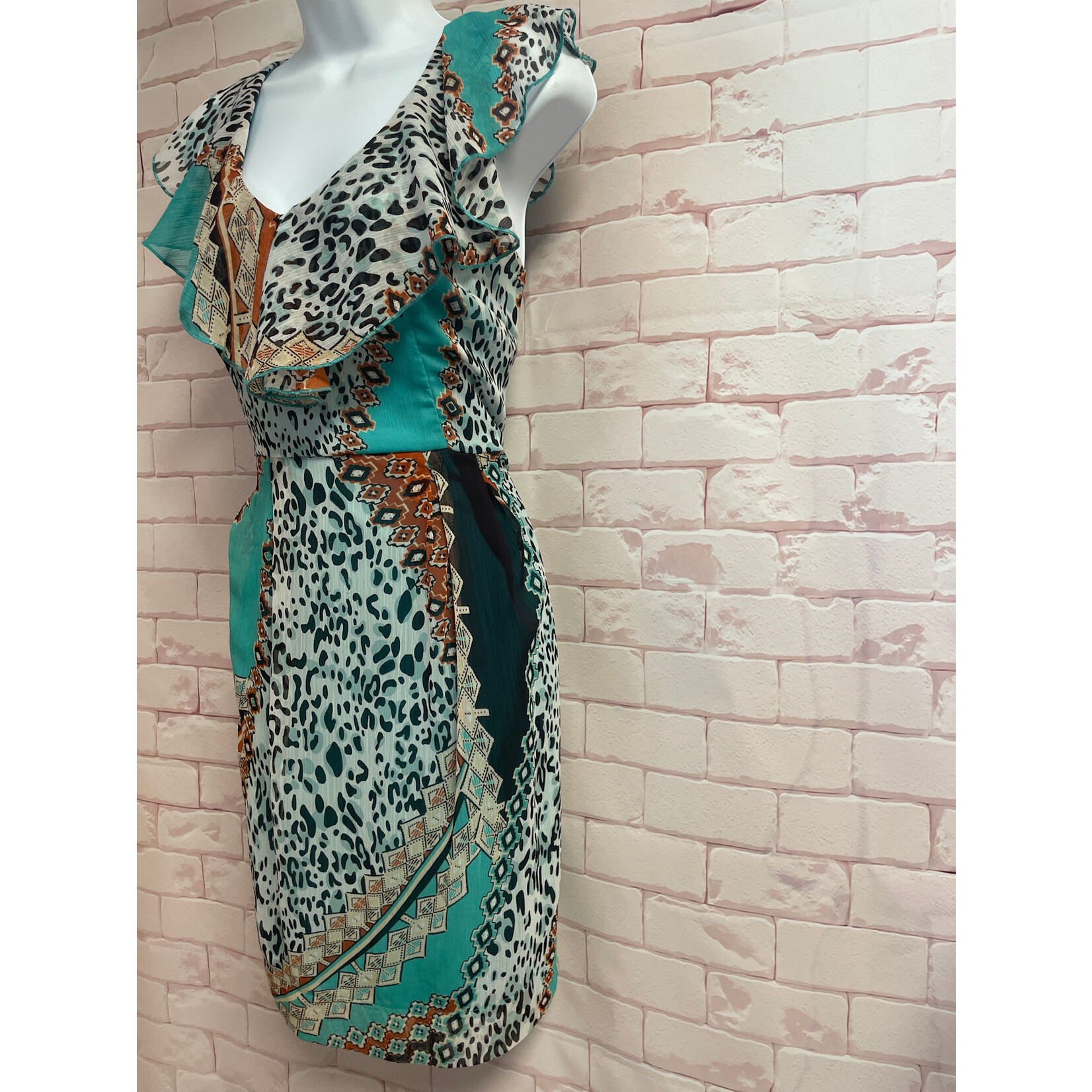 B.Smart, Turquoise, Black, Rust, DRess, 10