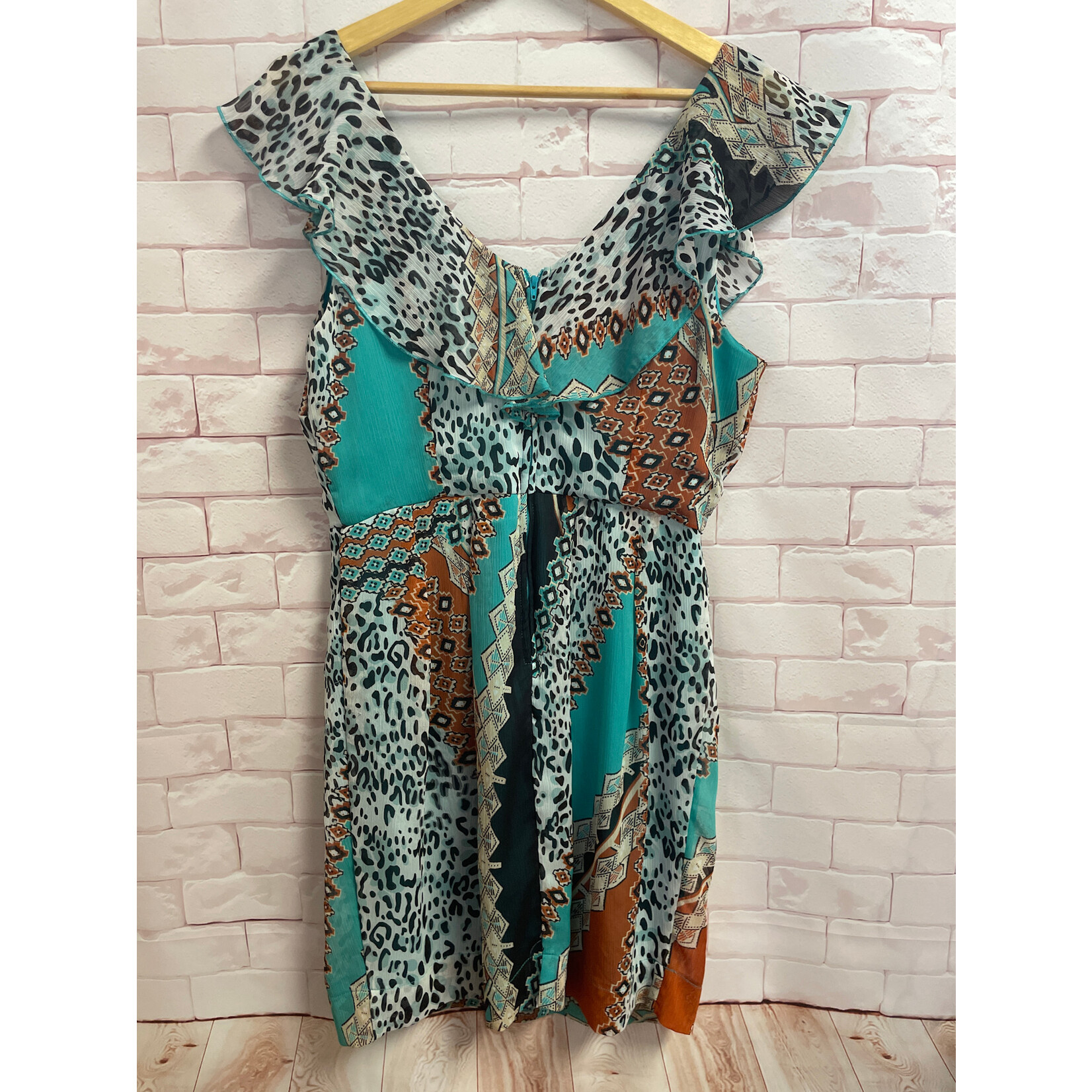 B.Smart, Turquoise, Black, Rust, DRess, 10