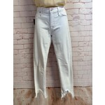 Hudson, White, Frayed Hem, Jeans, 4/27