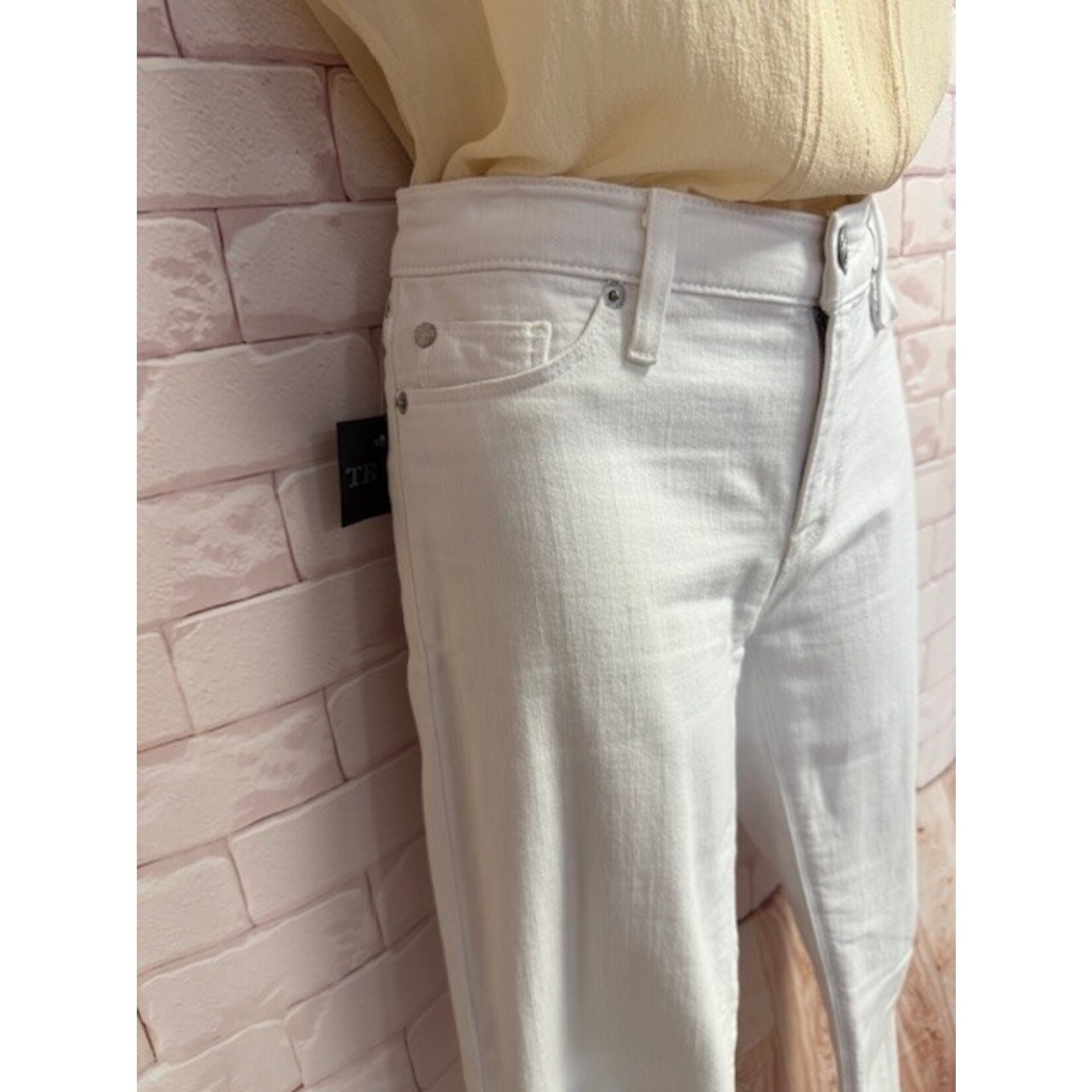 Hudson, White, Frayed Hem, Jeans, 4/27