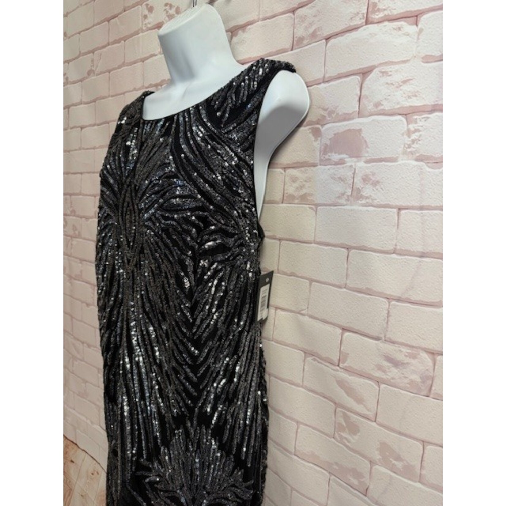 Merina, Silver, Black, Dress, 16