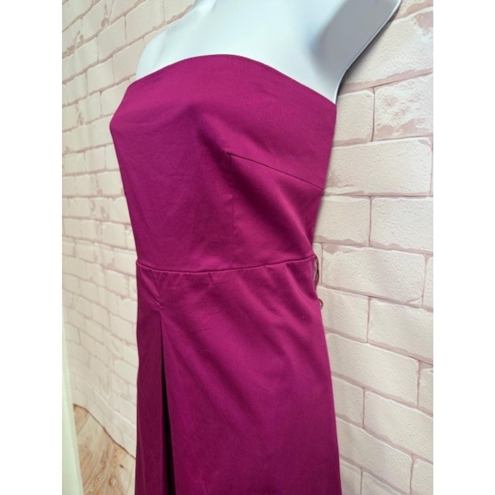 New York & Co., Magenta, Strapless, Dress, 12