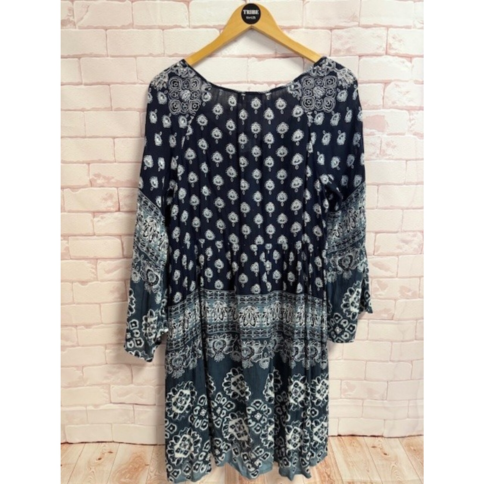 Altar'd State, Navy, Paisley, Dress, S