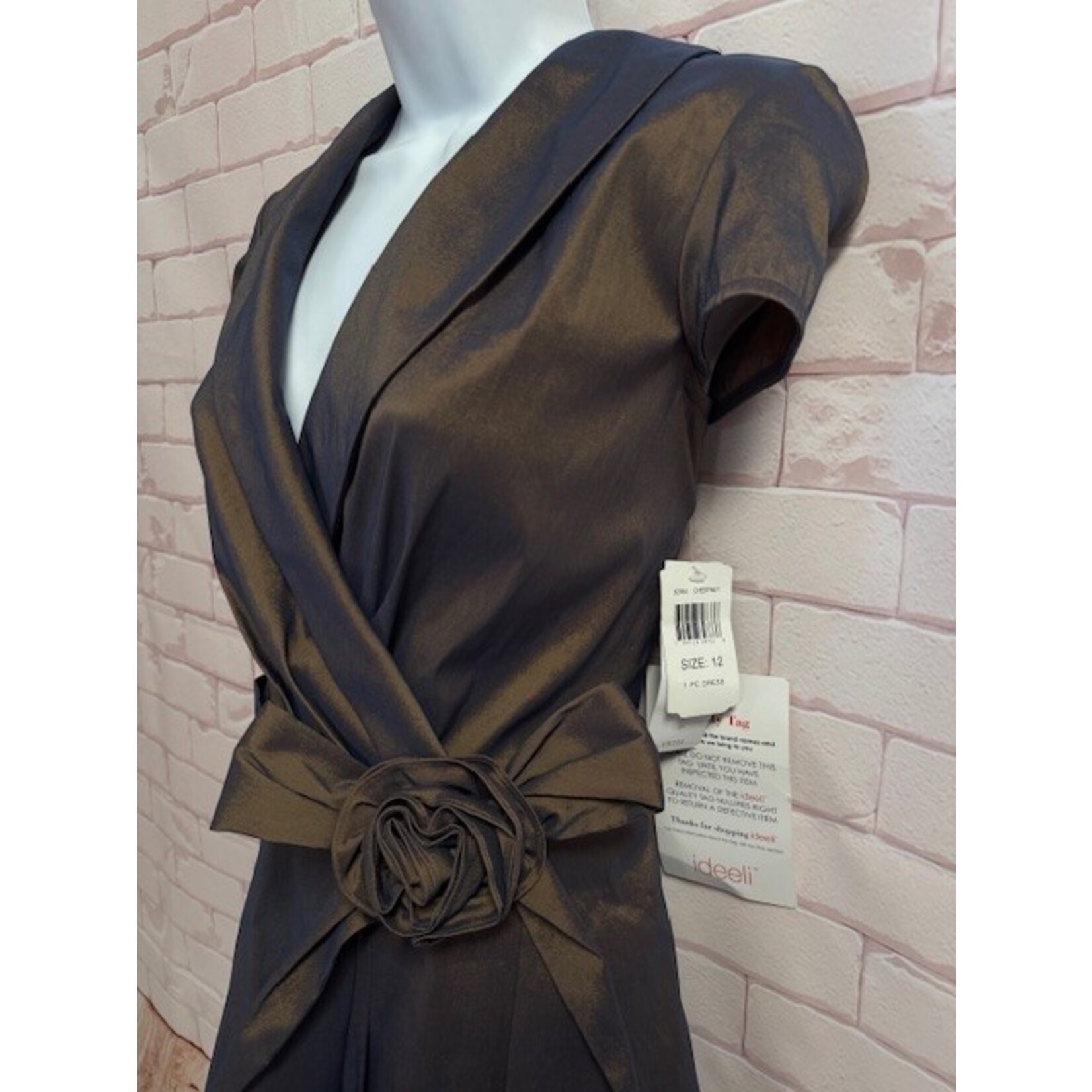 KM Collection, Brown, NWT, Dress, 12