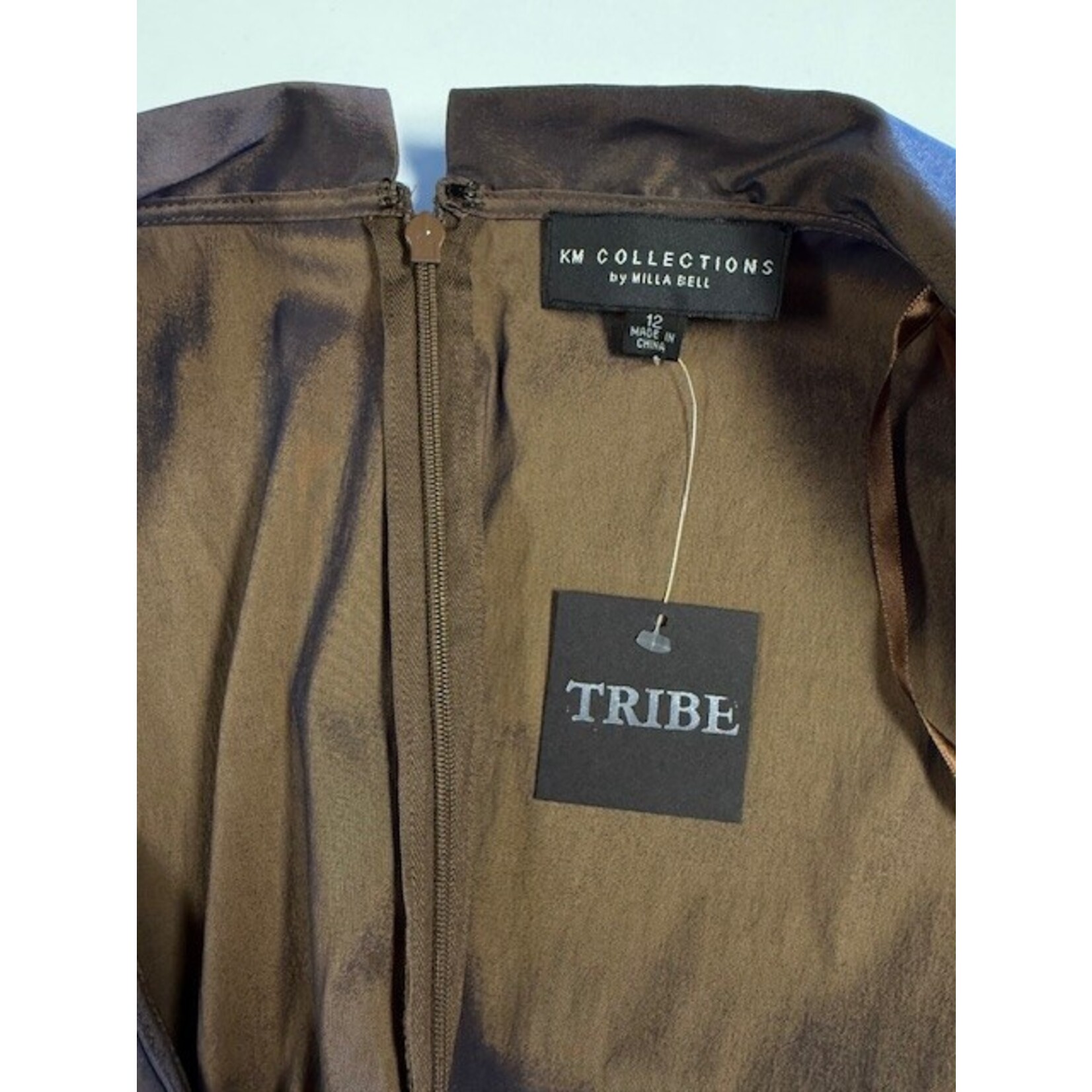 KM Collection, Brown, NWT, Dress, 12