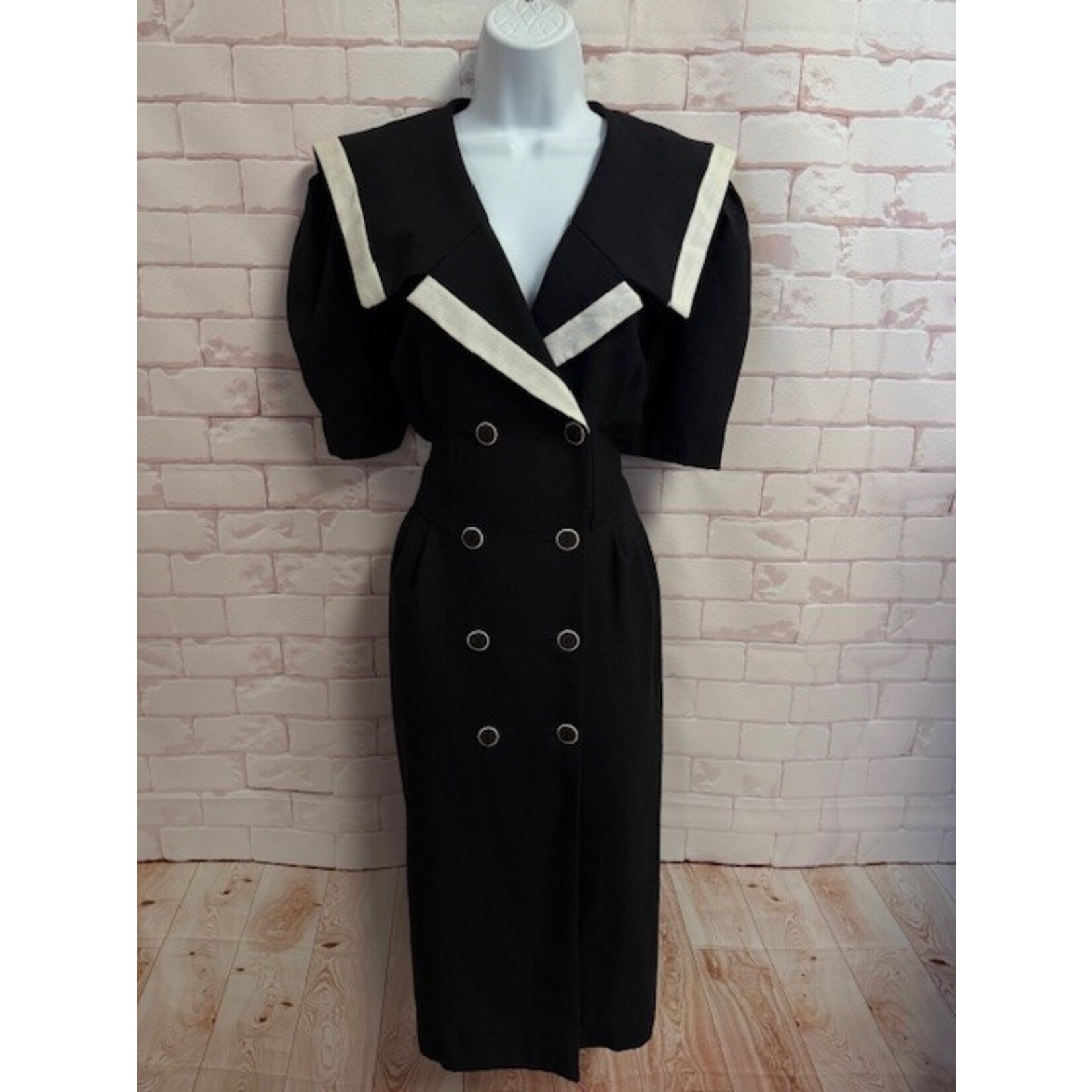 REO Originals, Cream, Black, Dress, 12