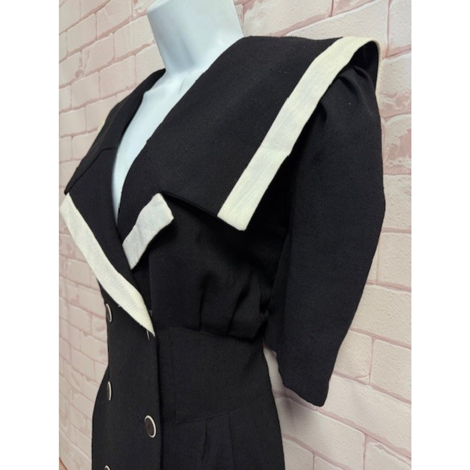 REO Originals, Cream, Black, Dress, 12