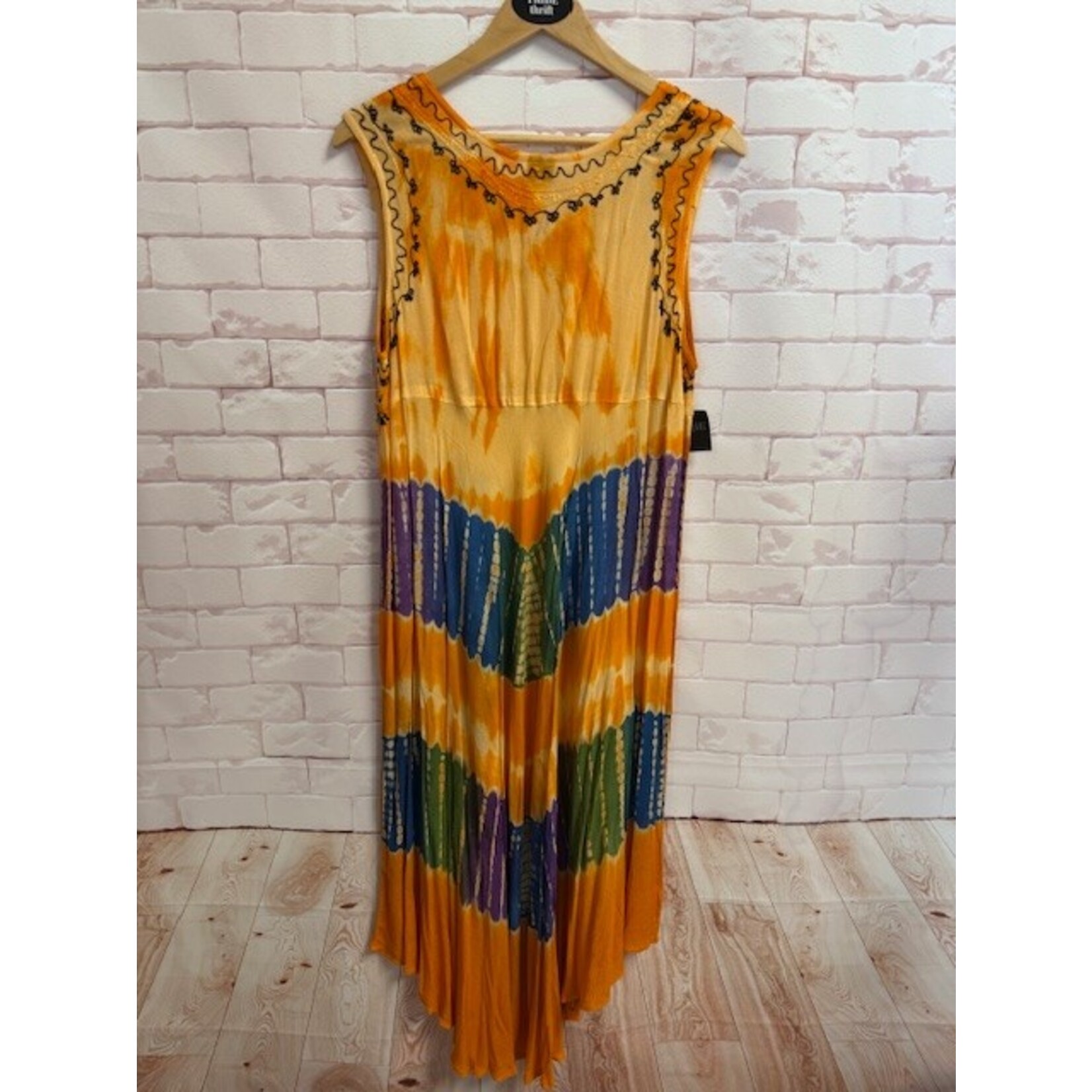 Unlabeled, Orange, Tie Dye, One Size, Dress
