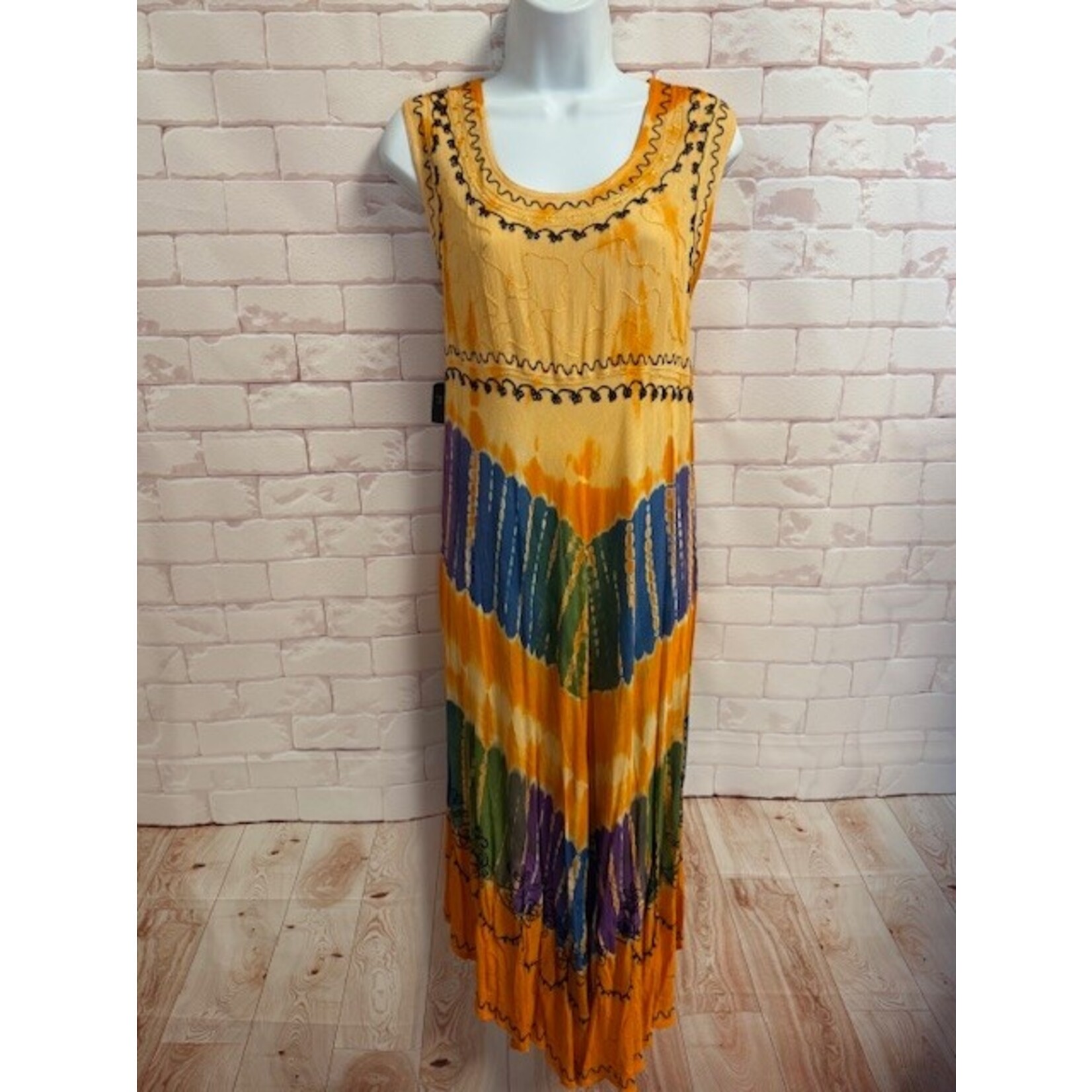 Unlabeled, Orange, Tie Dye, One Size, Dress