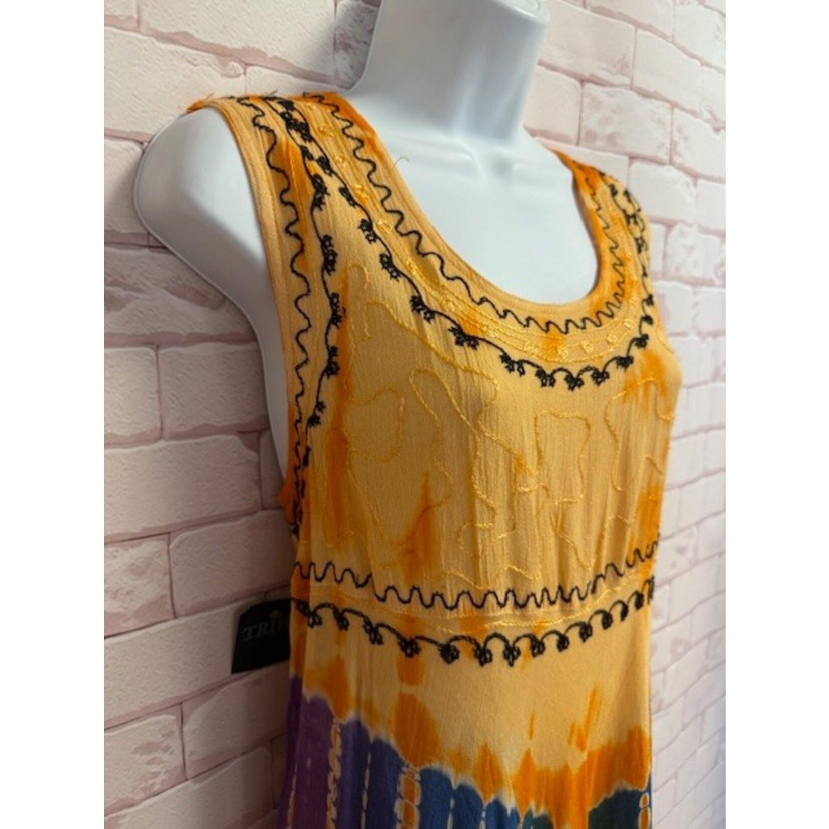 Unlabeled, Orange, Tie Dye, One Size, Dress