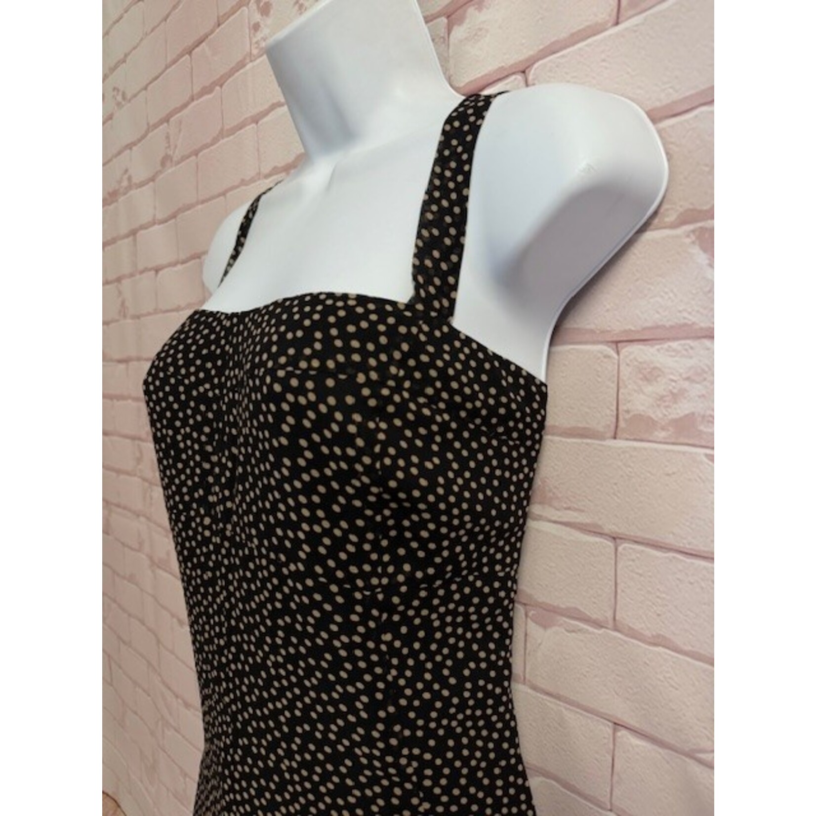 Nine West, Black, Tan, Dress, 16