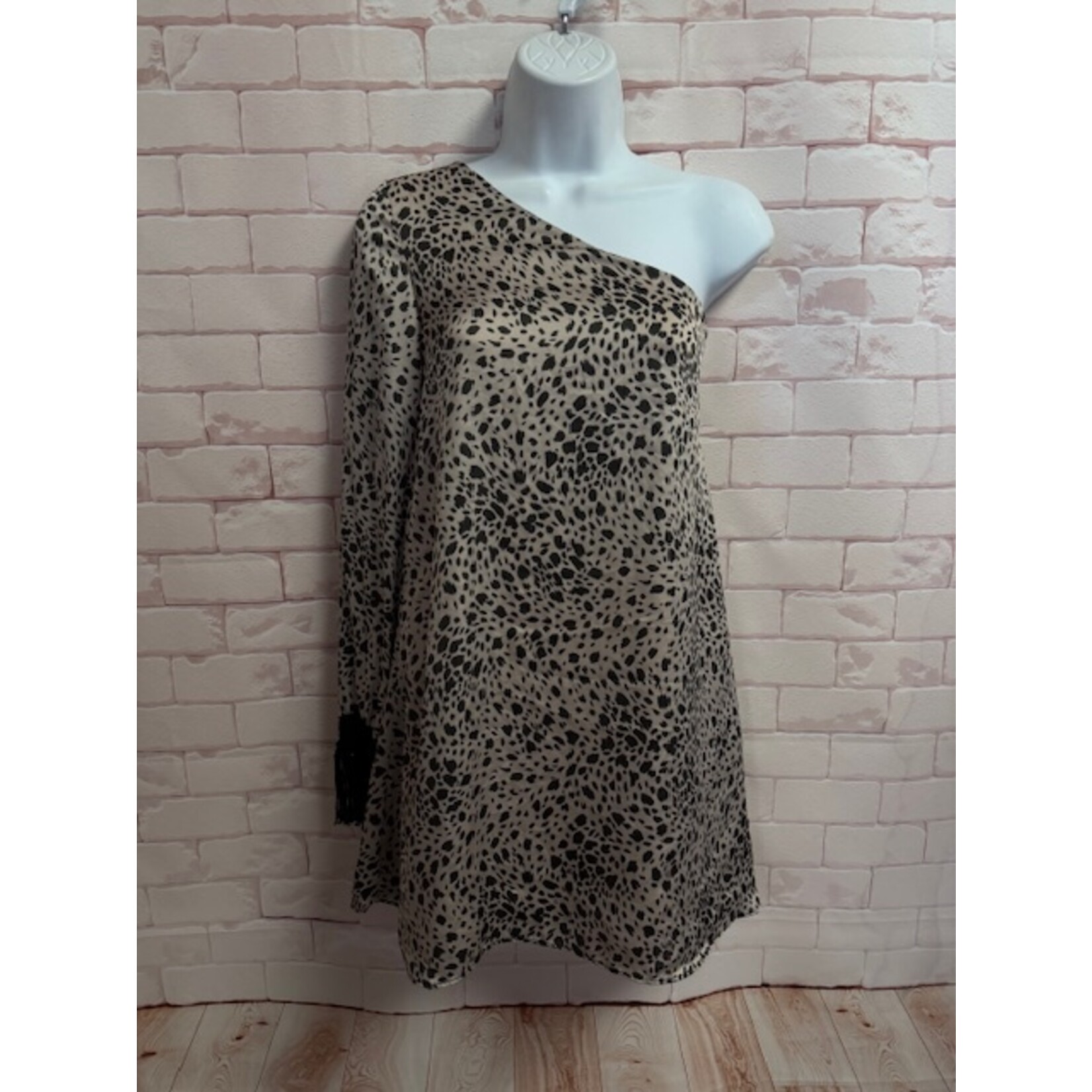 Basically me, Leopard, One Shoulder, Dress, Small