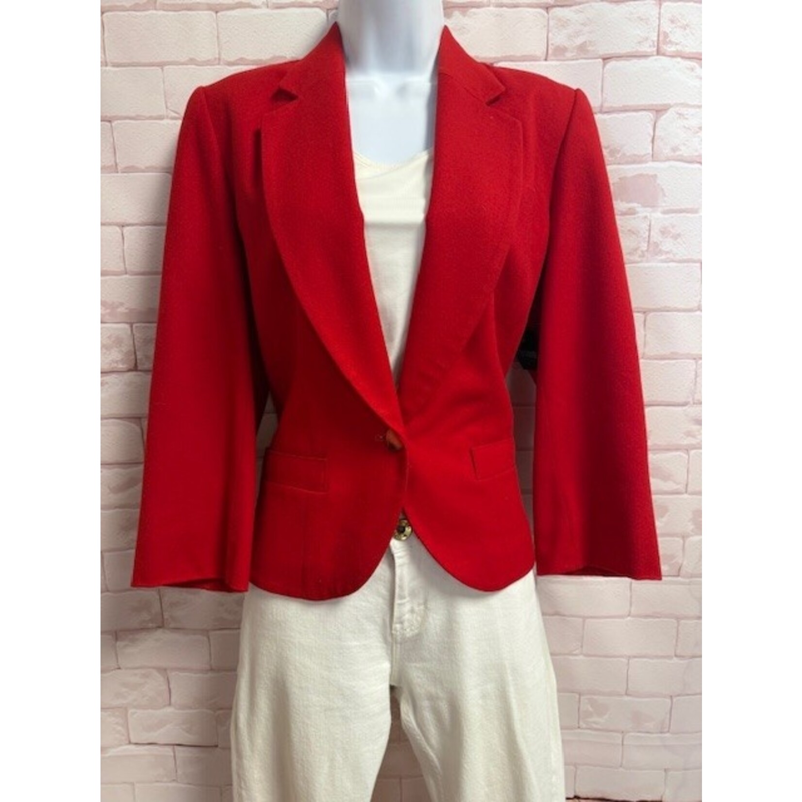 Pendleton, Red, Wool, Blazer, Large
