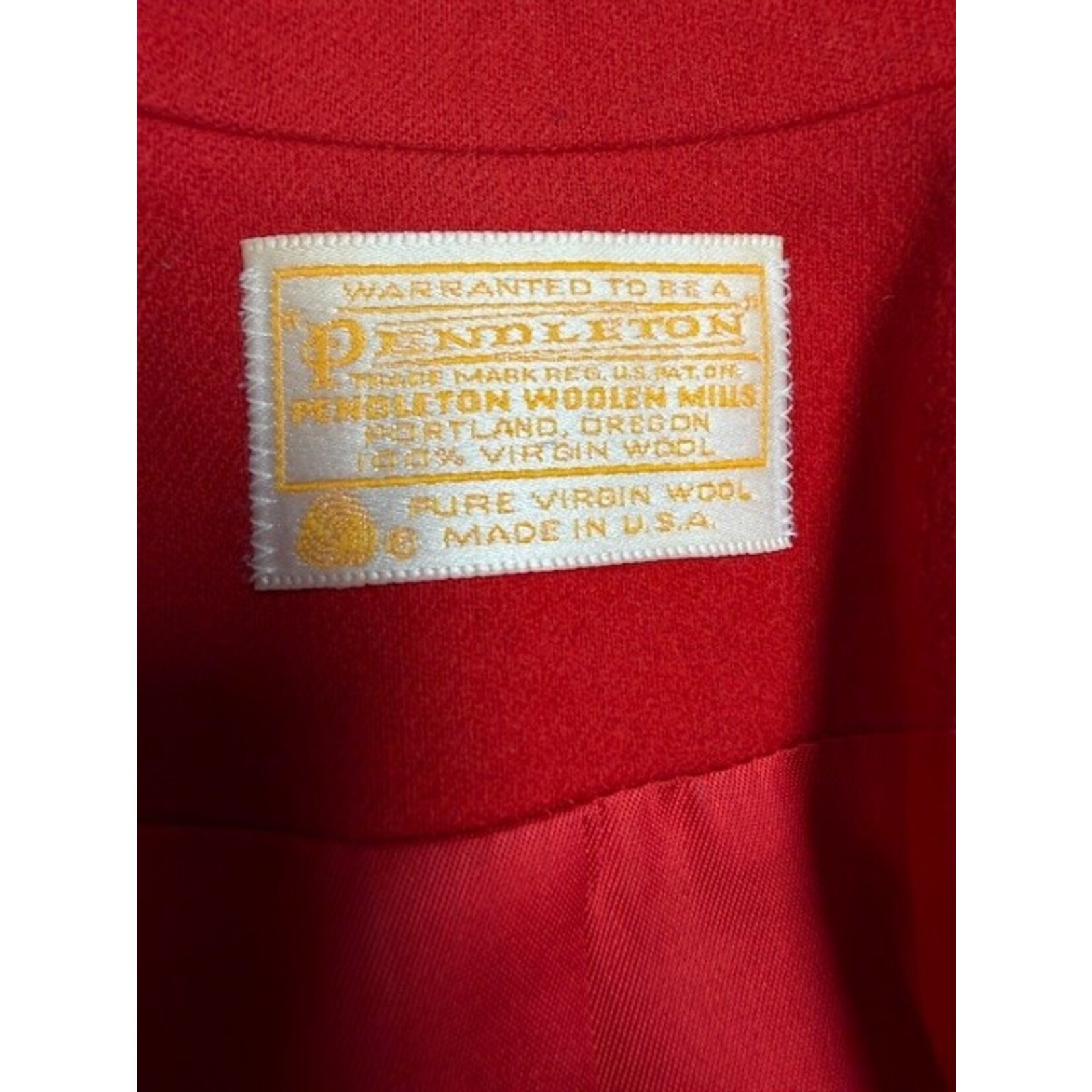 Pendleton, Red, Wool, Blazer, Large