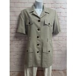 Oleg Cassini, Vintage, Khaki, Jacket, 8