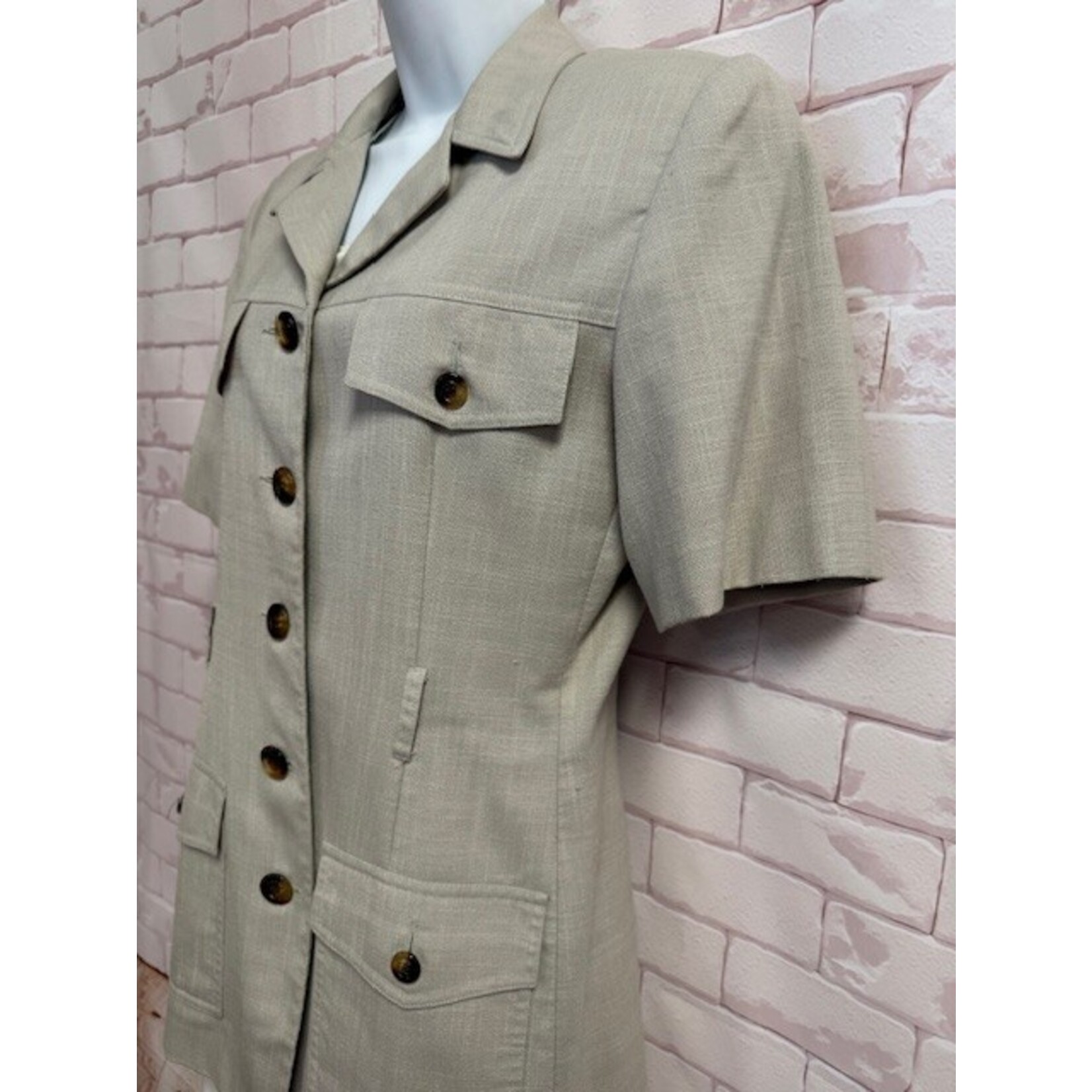 Oleg Cassini, Vintage, Khaki, Jacket, 8