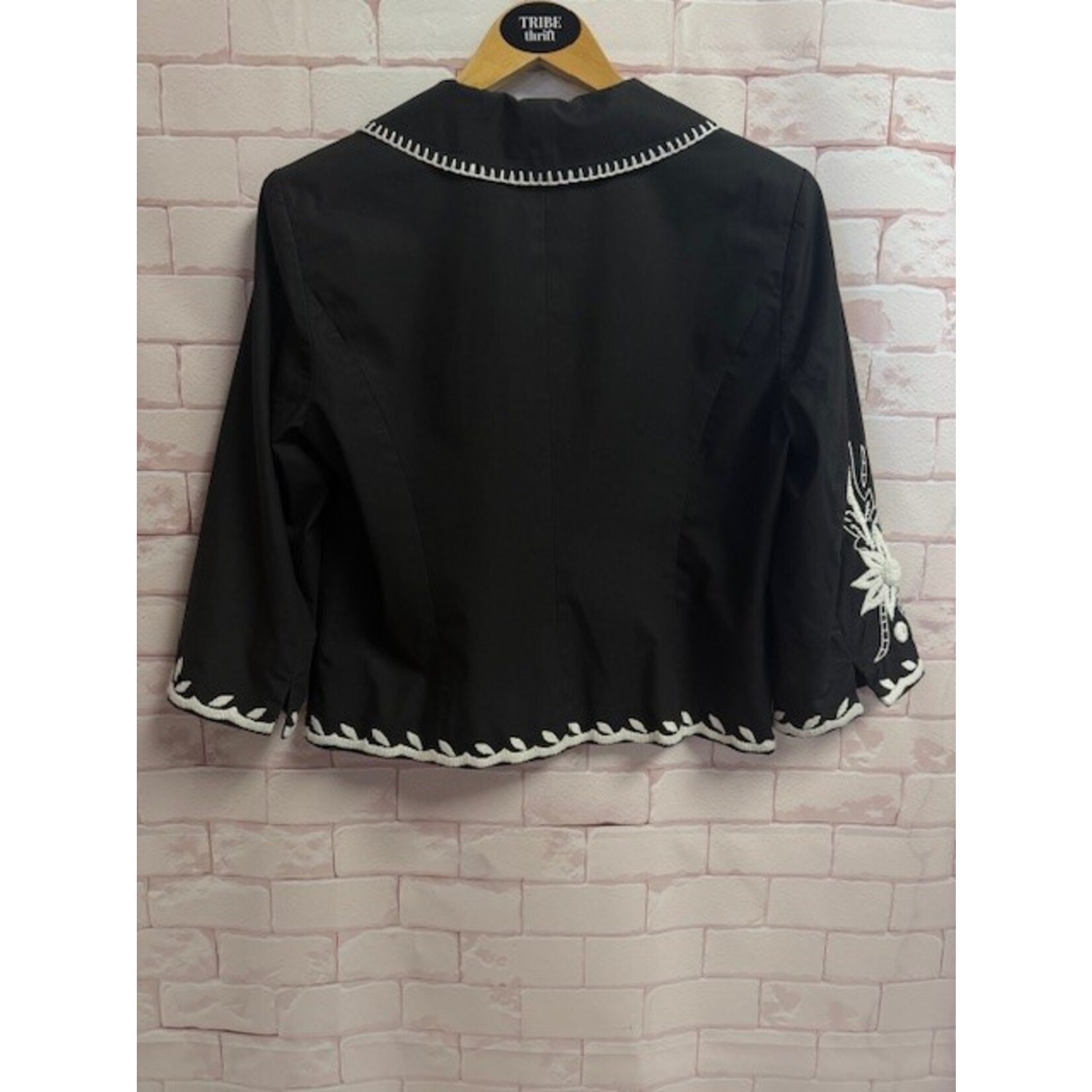 Cynthia Steffe, Black, Cream, Jacket, 6