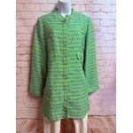 Elevenses (Anthropologie), Green, Yellow, Jacket, 10