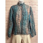 Erin London, Turquoise, Peach, Jacket, M