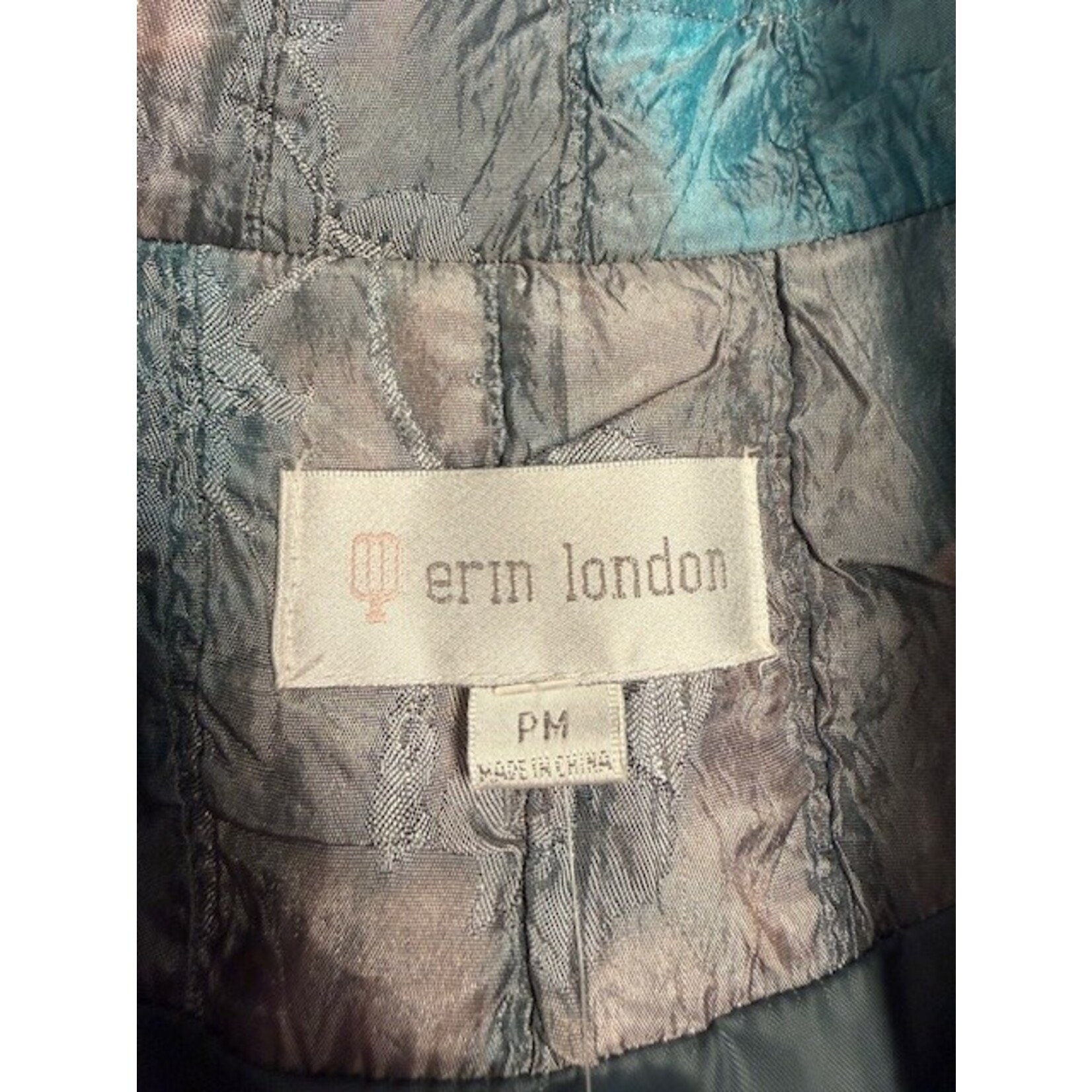 Erin London, Turquoise, Peach, Jacket, M