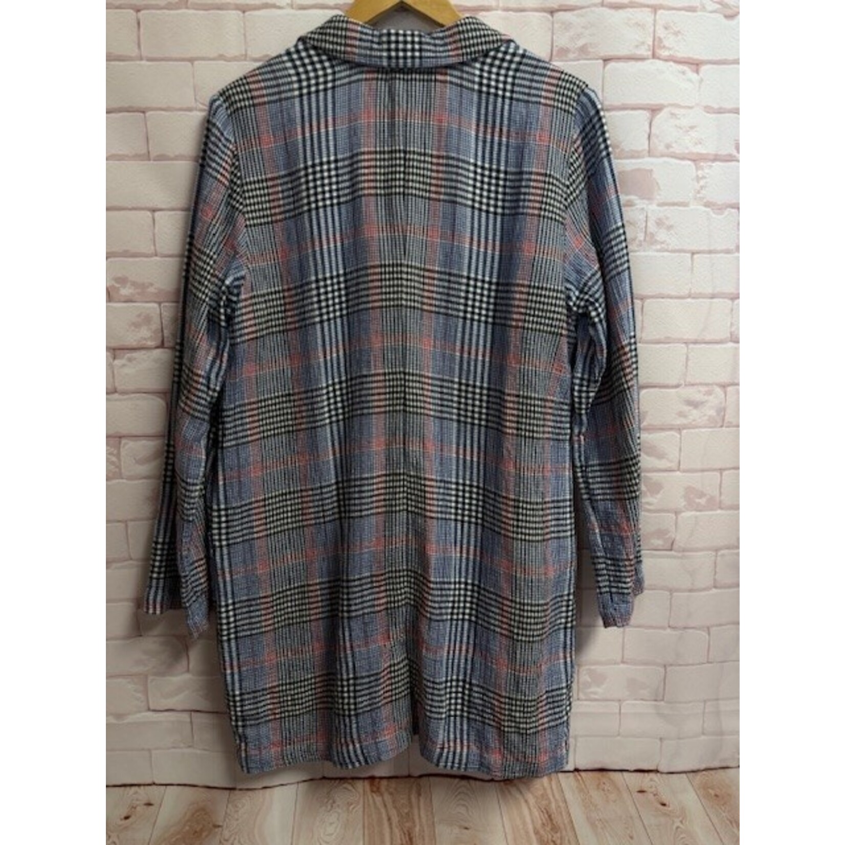 J. Jill, Red, White, Blue, Black, Plaid, Blazer, M