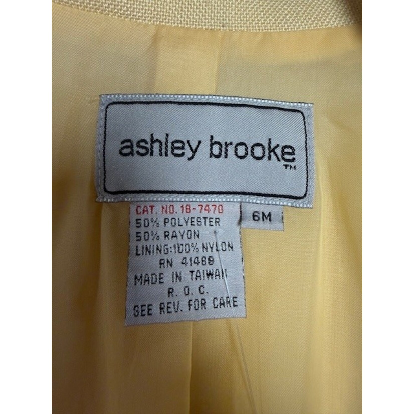 Ashley Brooke, Yellow, Blazer, 6, Vintage