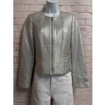 White House Black Market, Silver, Jacket, NWT, 0