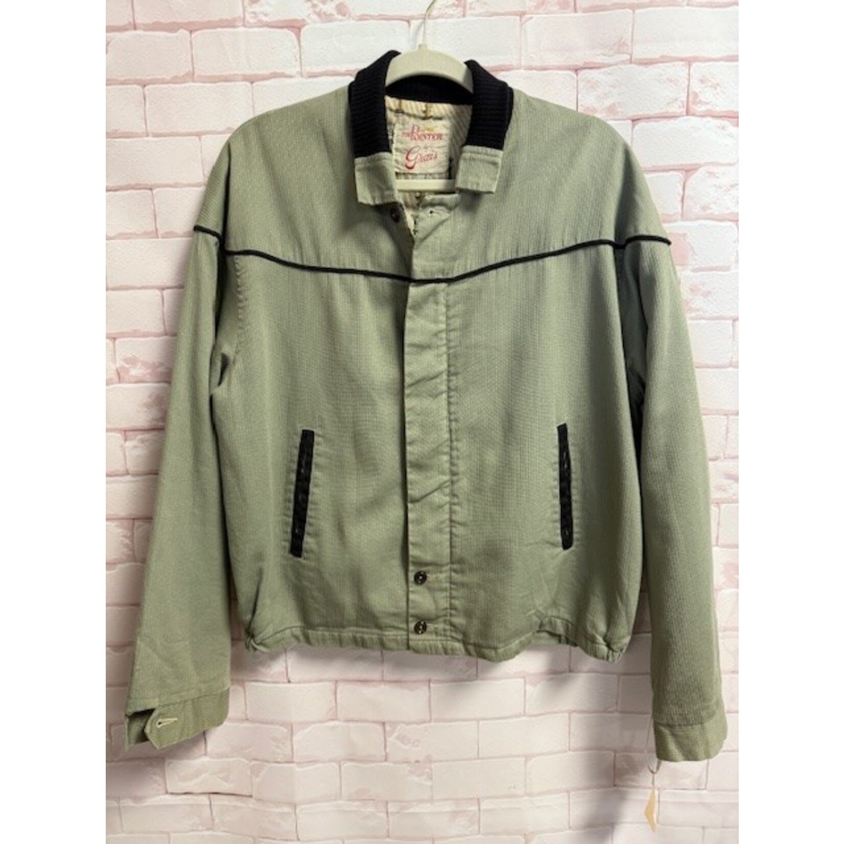 Chogogo Vintage Chogogo Vintage, 1950/60's, Sage Green, Bomber Jacket, 46"Chest