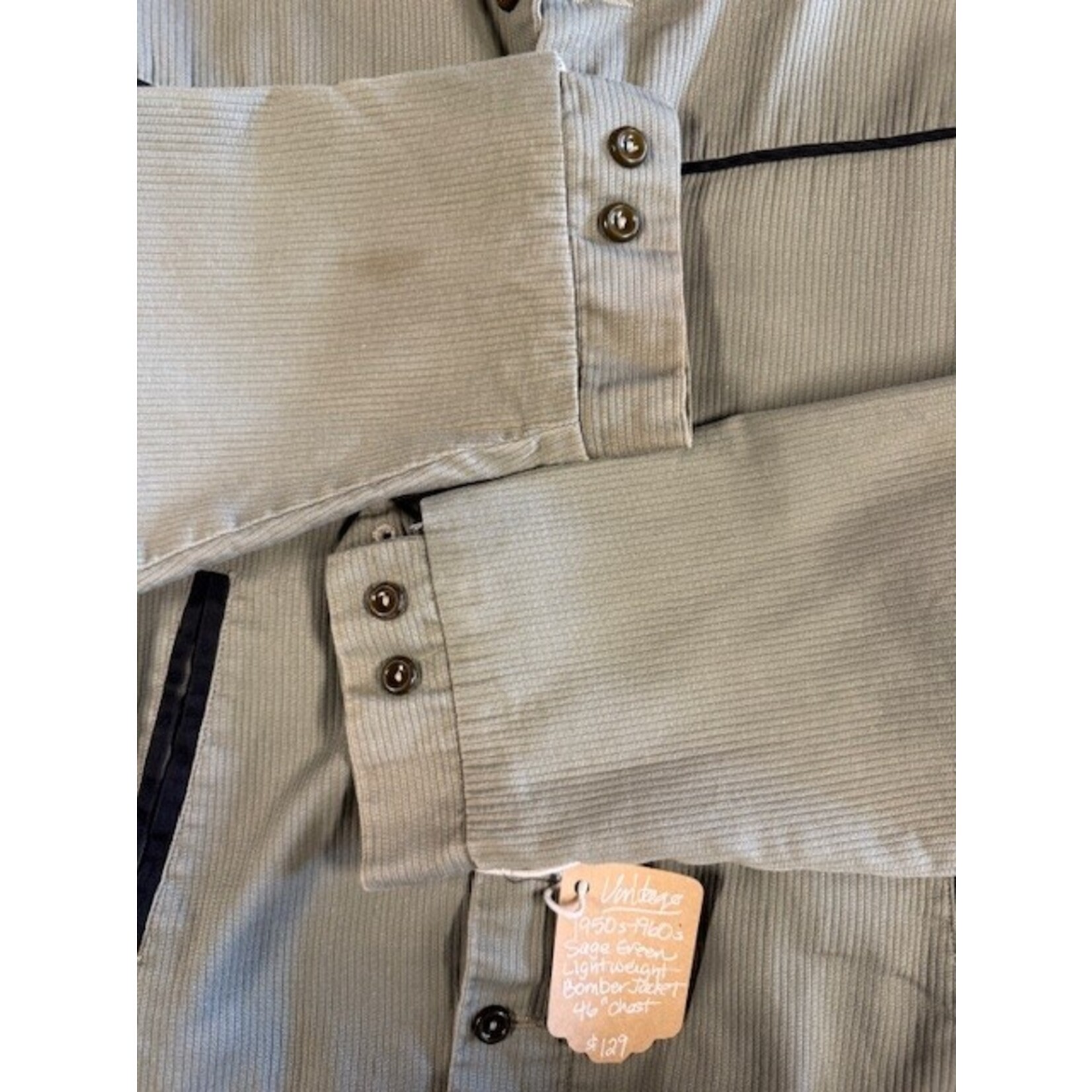 Chogogo Vintage, 1950/60's, Sage Green, Bomber Jacket, 46"Chest