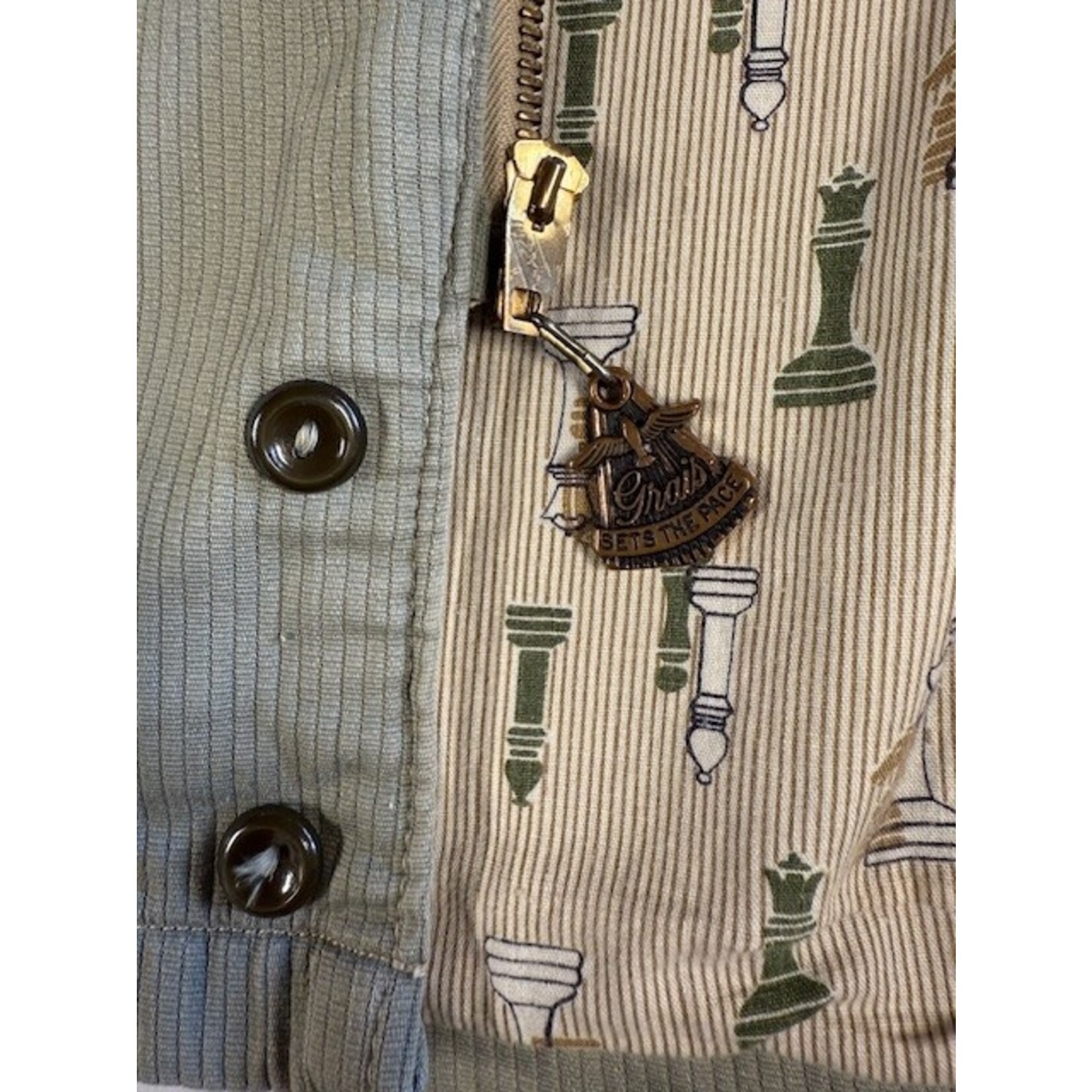 Chogogo Vintage, 1950/60's, Sage Green, Bomber Jacket, 46"Chest