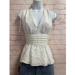 Amanda Uprichard, White, Sleeveless, Top, M