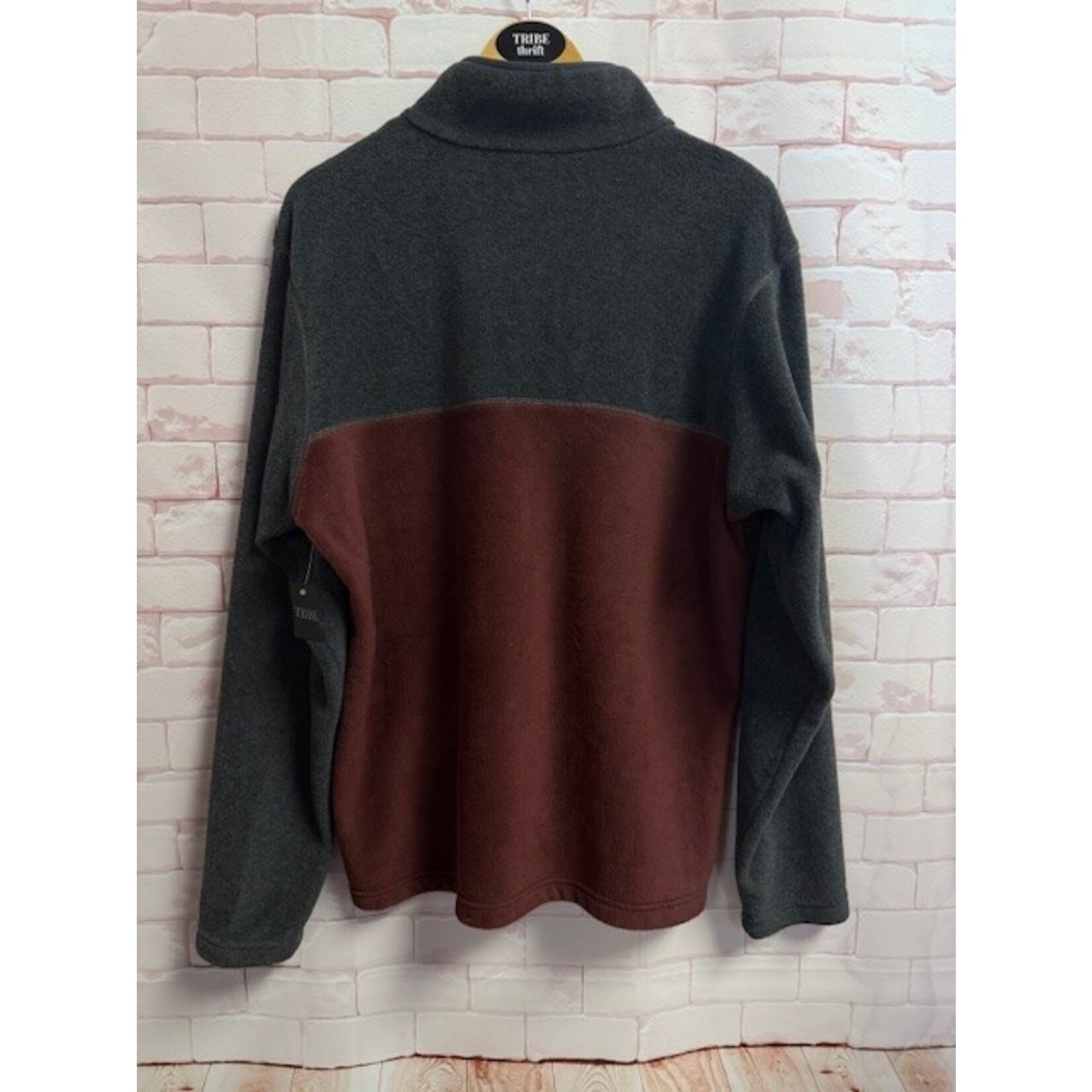 Columbia, Gray, Burgundy, Pullover, Men's, L