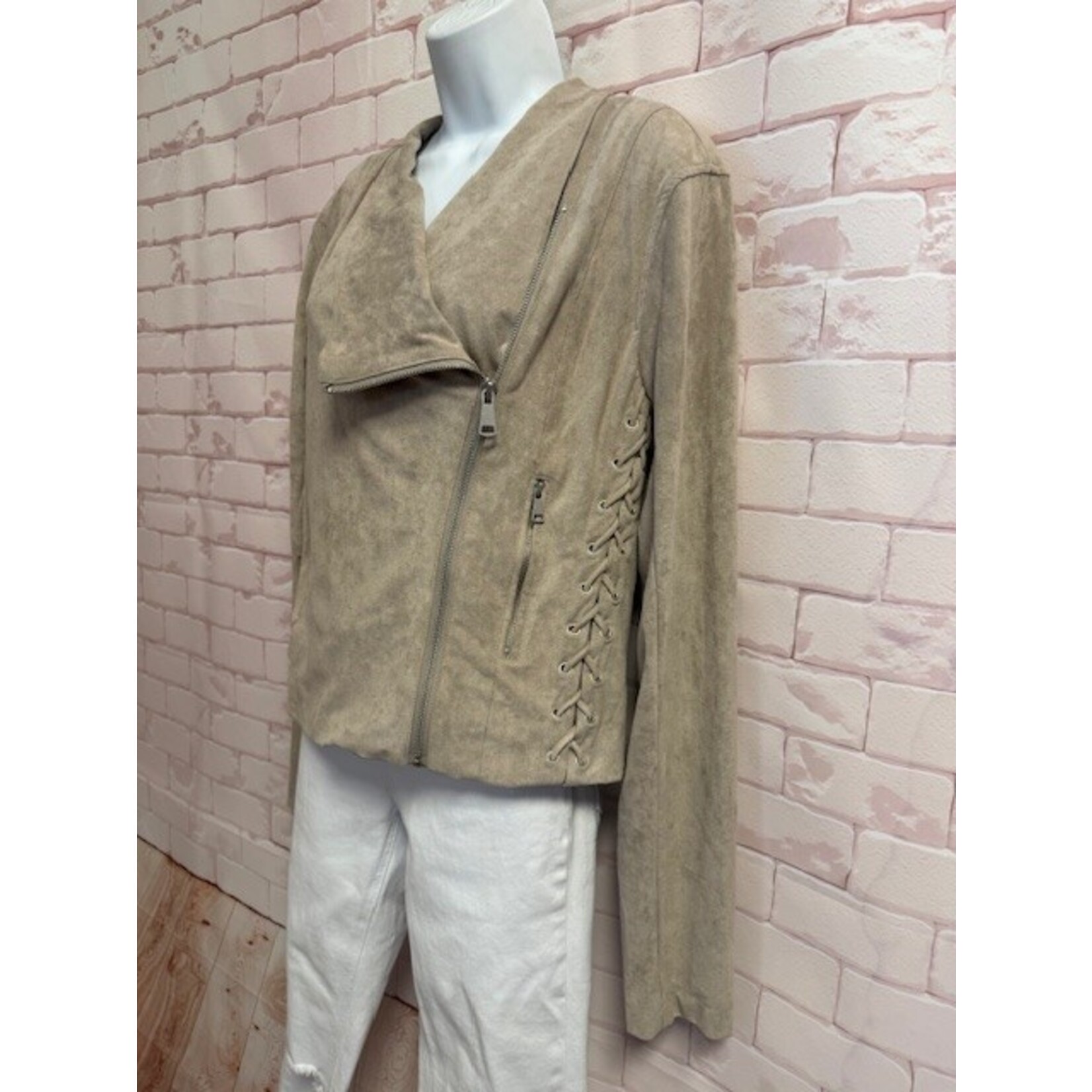 Anna Cai, Beige, Jacket, Large