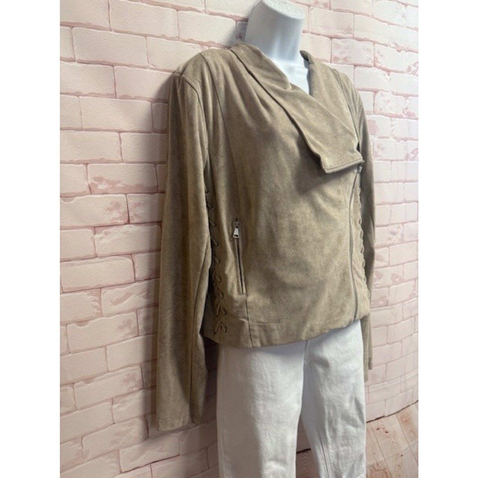 Anna Cai, Beige, Jacket, Large