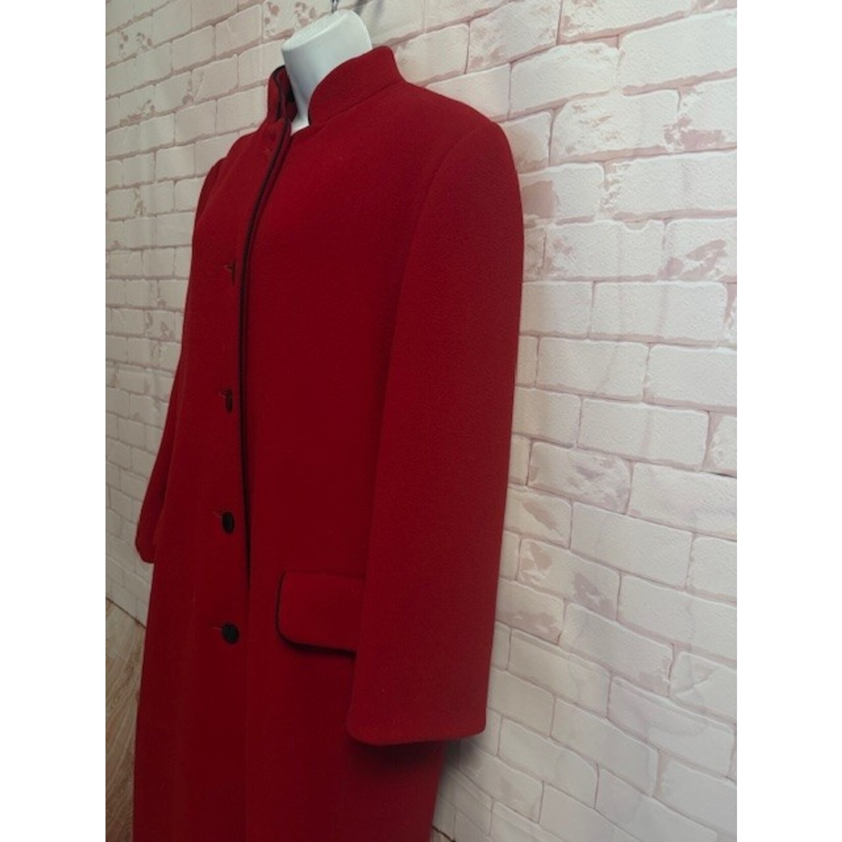 Ilie Wacs, Montaldo, Red, Long Coat, 12, VINTAGE
