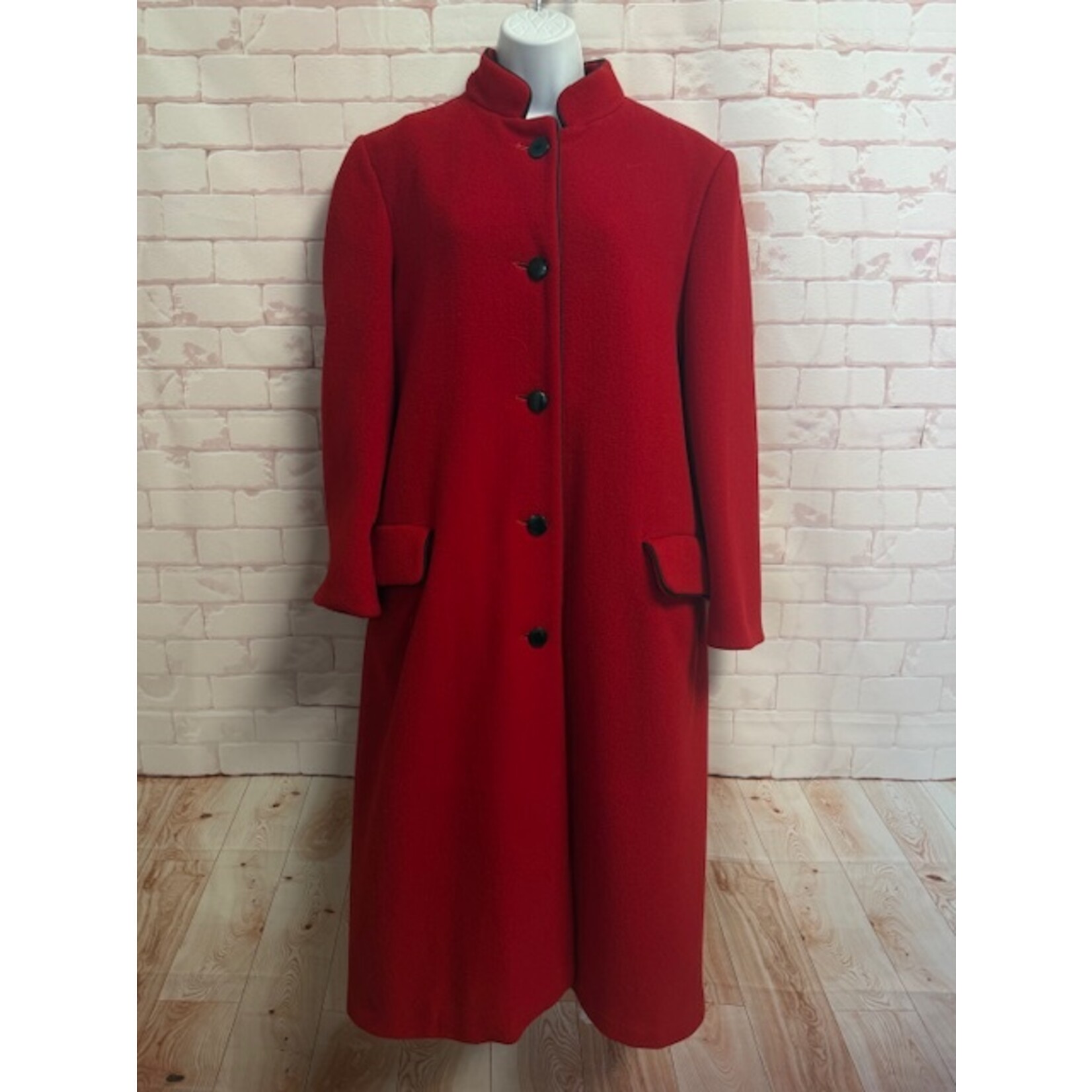Ilie Wacs, Montaldo, Red, Long Coat, 12, VINTAGE