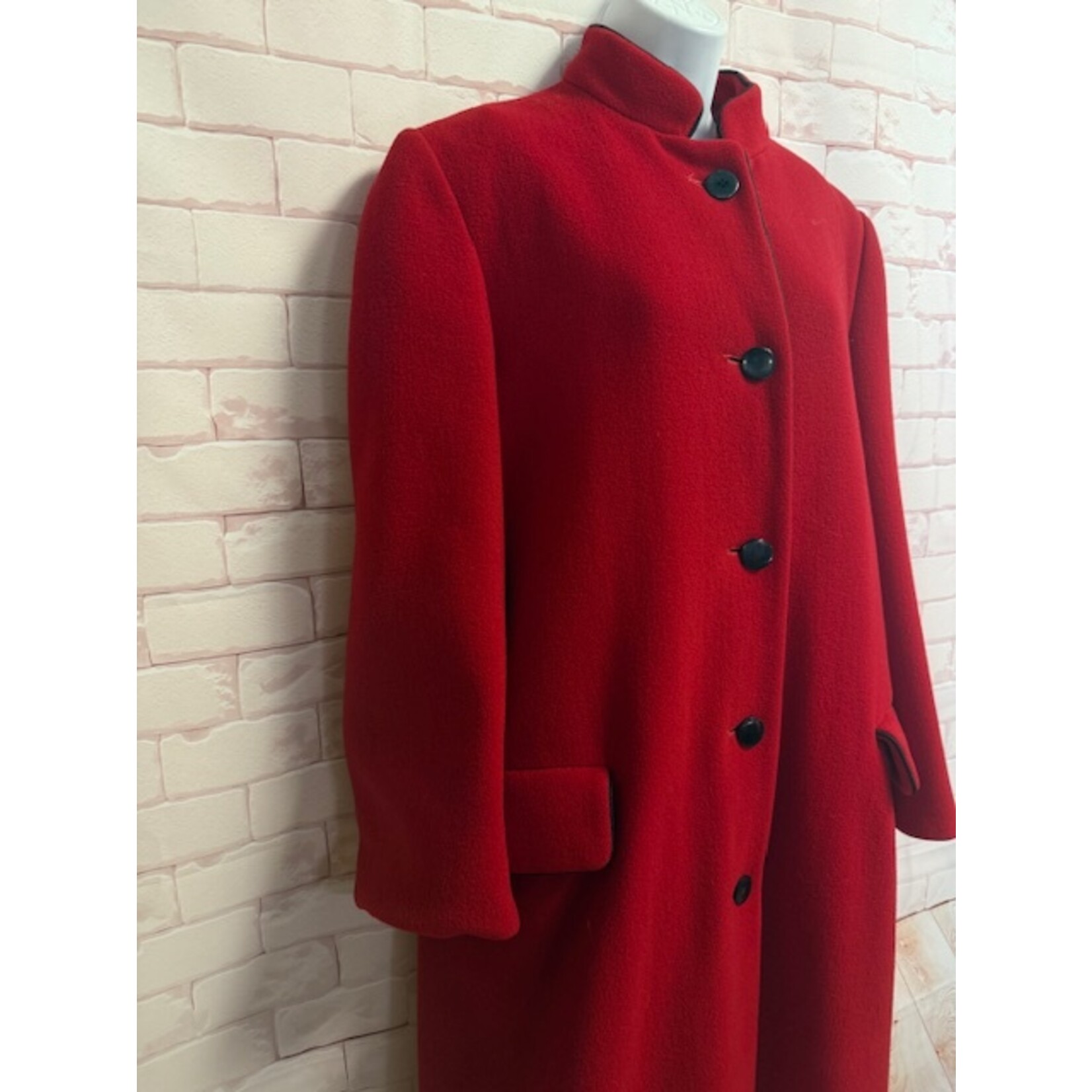Ilie Wacs, Montaldo, Red, Long Coat, 12, VINTAGE