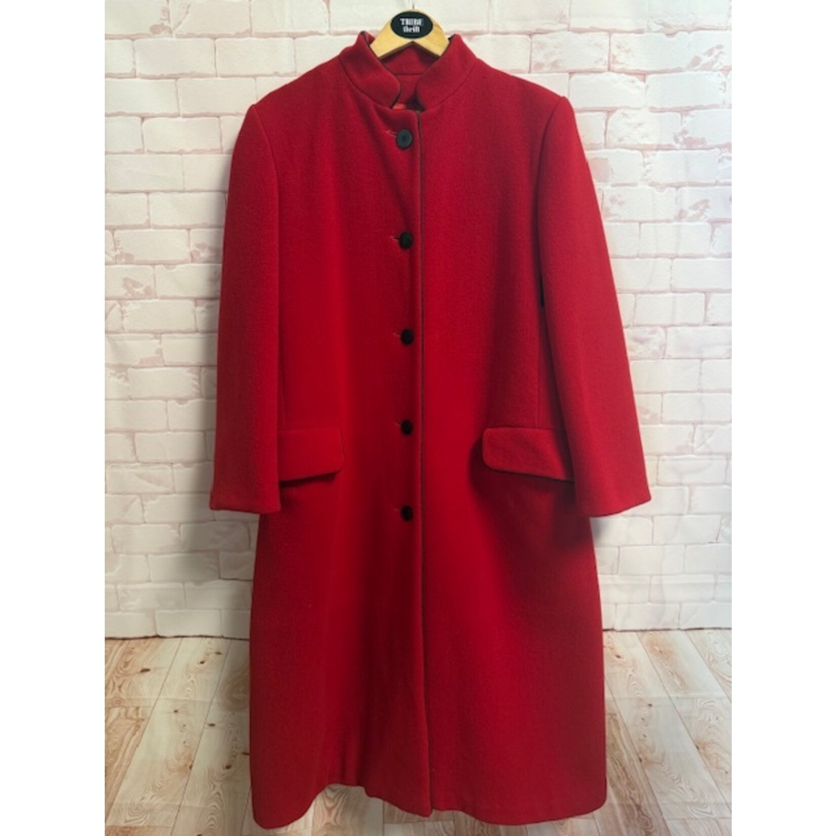Ilie Wacs, Montaldo, Red, Long Coat, 12, VINTAGE
