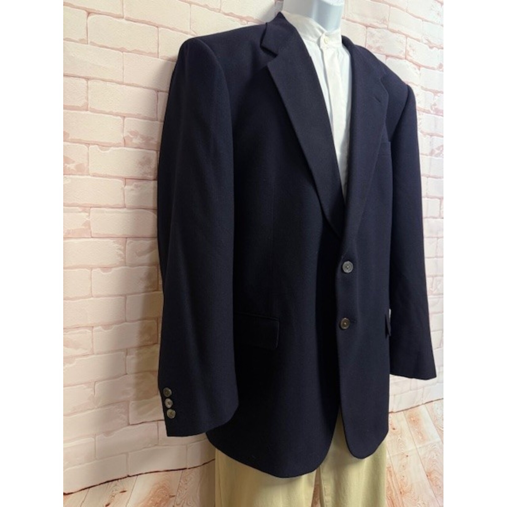 Alan Lebow, Cashmere, Navy, Blazer, Men's, 49L