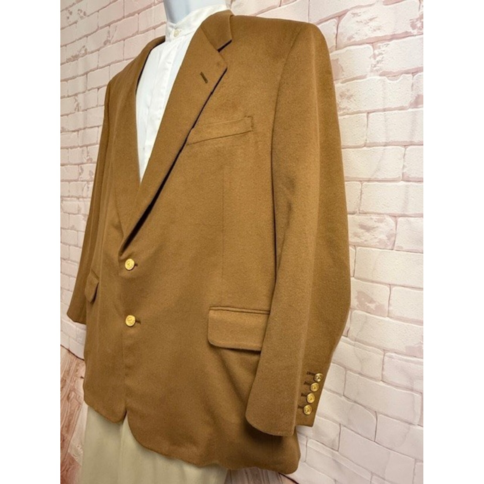 Filo A Mano, Tom James, Holland & Sherry, Camel, Cashmere, Blazer, Men's, 50L