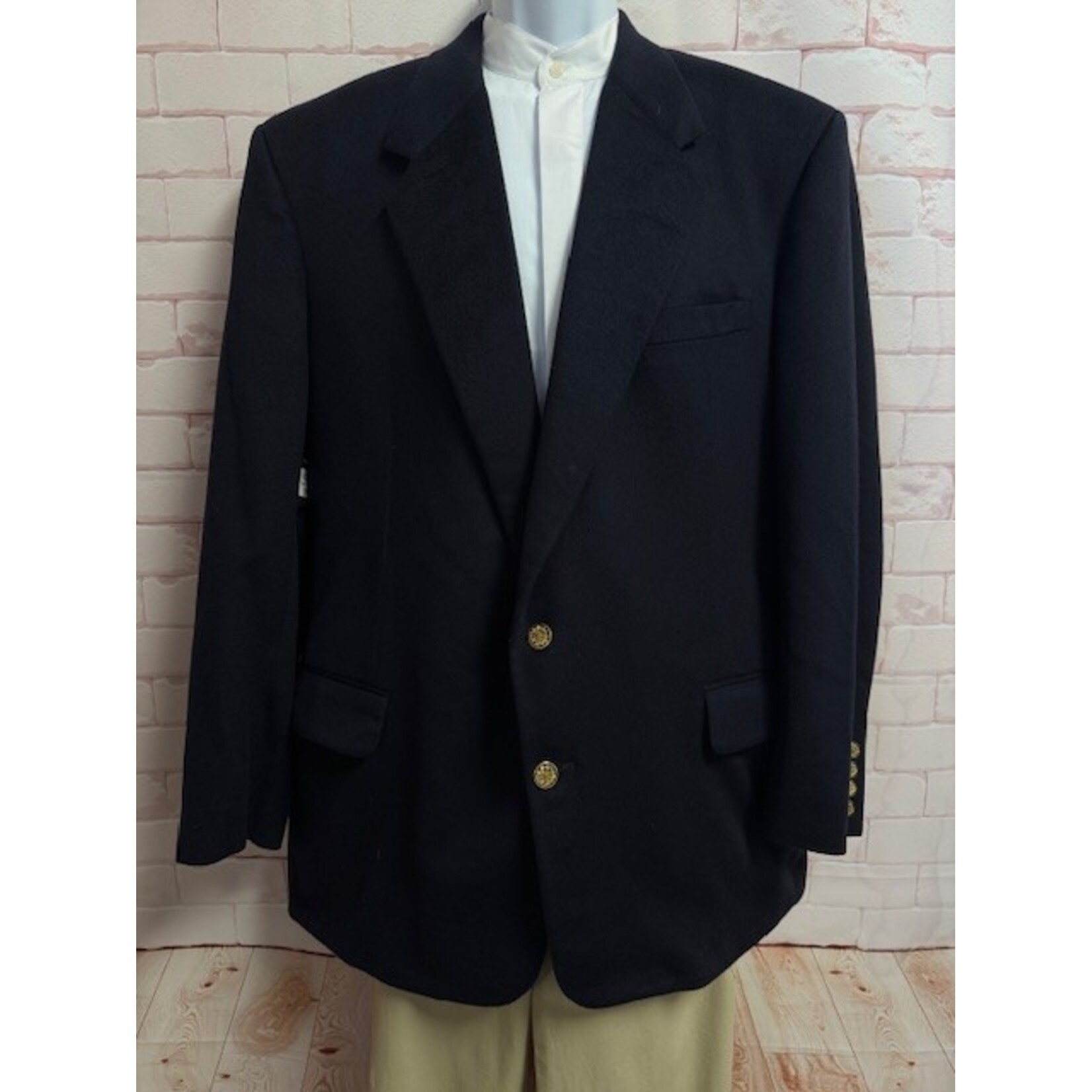 Filo A Mano, Tom James, Holland & Sherry, Black, Cashmere, Blazer, Men's, 50L