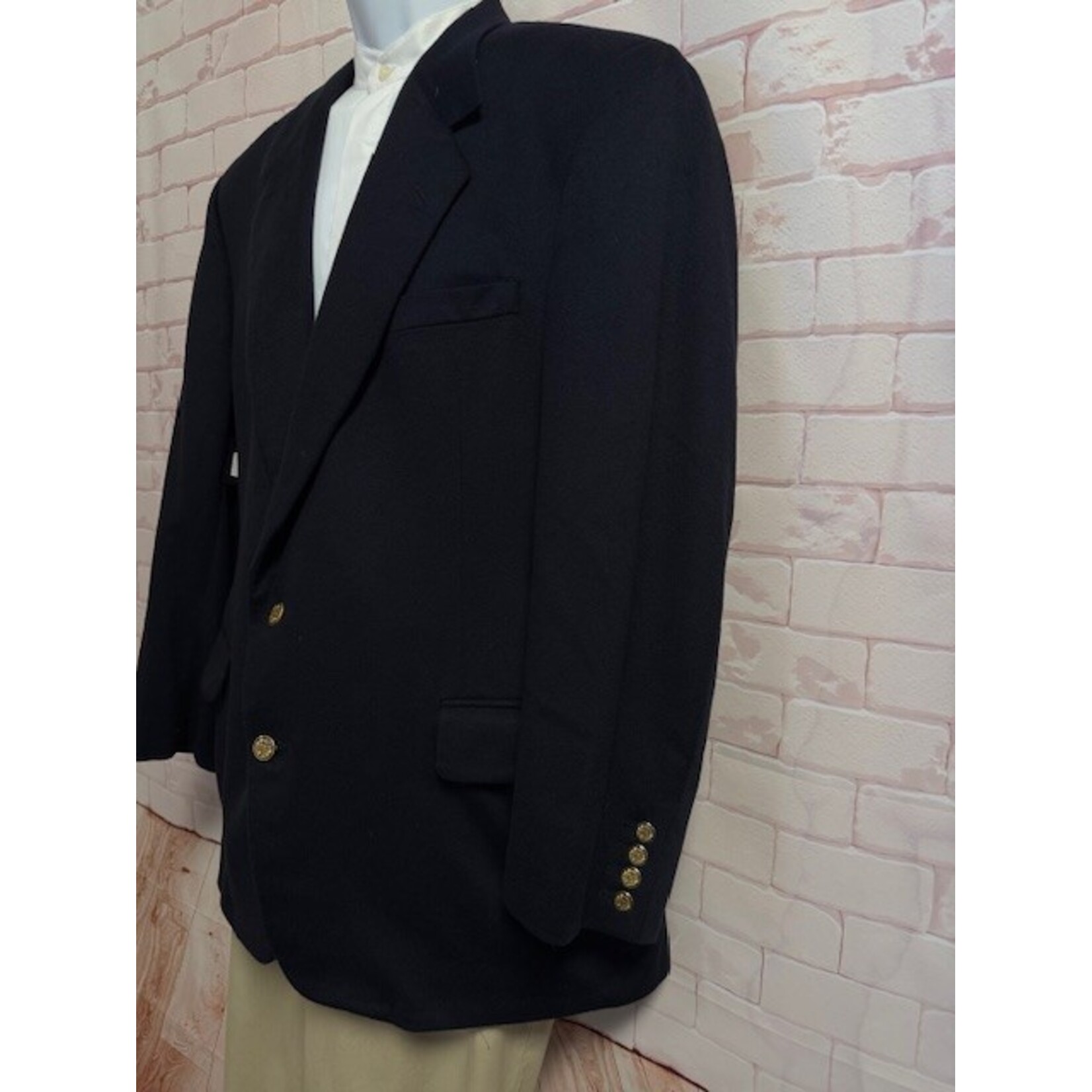 Filo A Mano, Tom James, Holland & Sherry, Black, Cashmere, Blazer, Men's, 50L