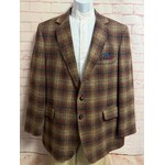 Don Lacey, Brown, Red, Navy, Plaid, Blazer, 46R