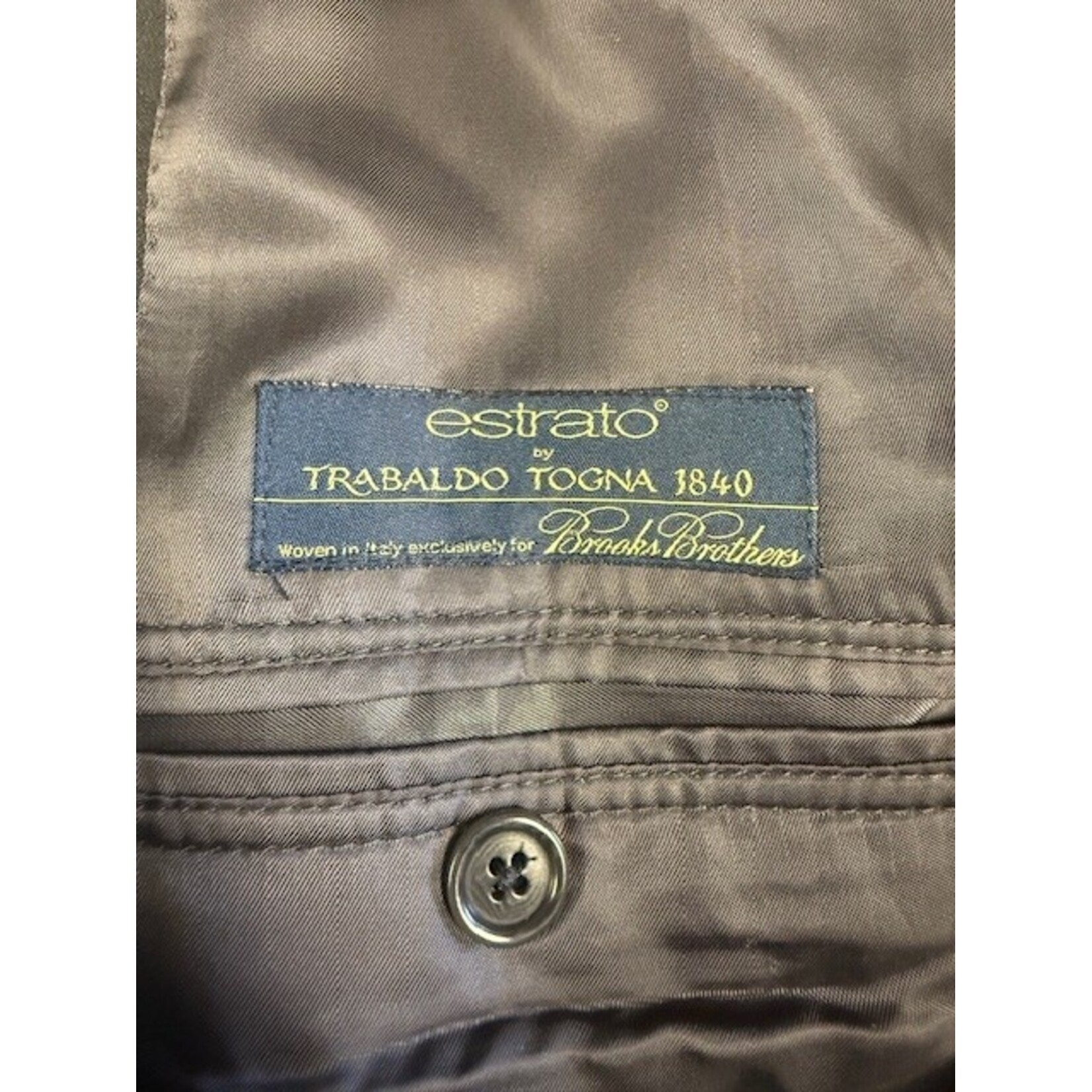 Brooks Brothers, Trabaldo Togna 1840, Estrado, Gray, Suit, Men's, 50L / 44x29.5