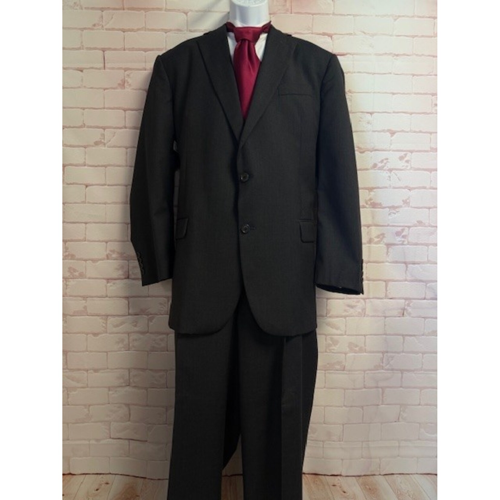 Brooks Brothers, Trabaldo Togna 1840, Estrado, Gray, Suit, Men's, 50L / 44x29.5
