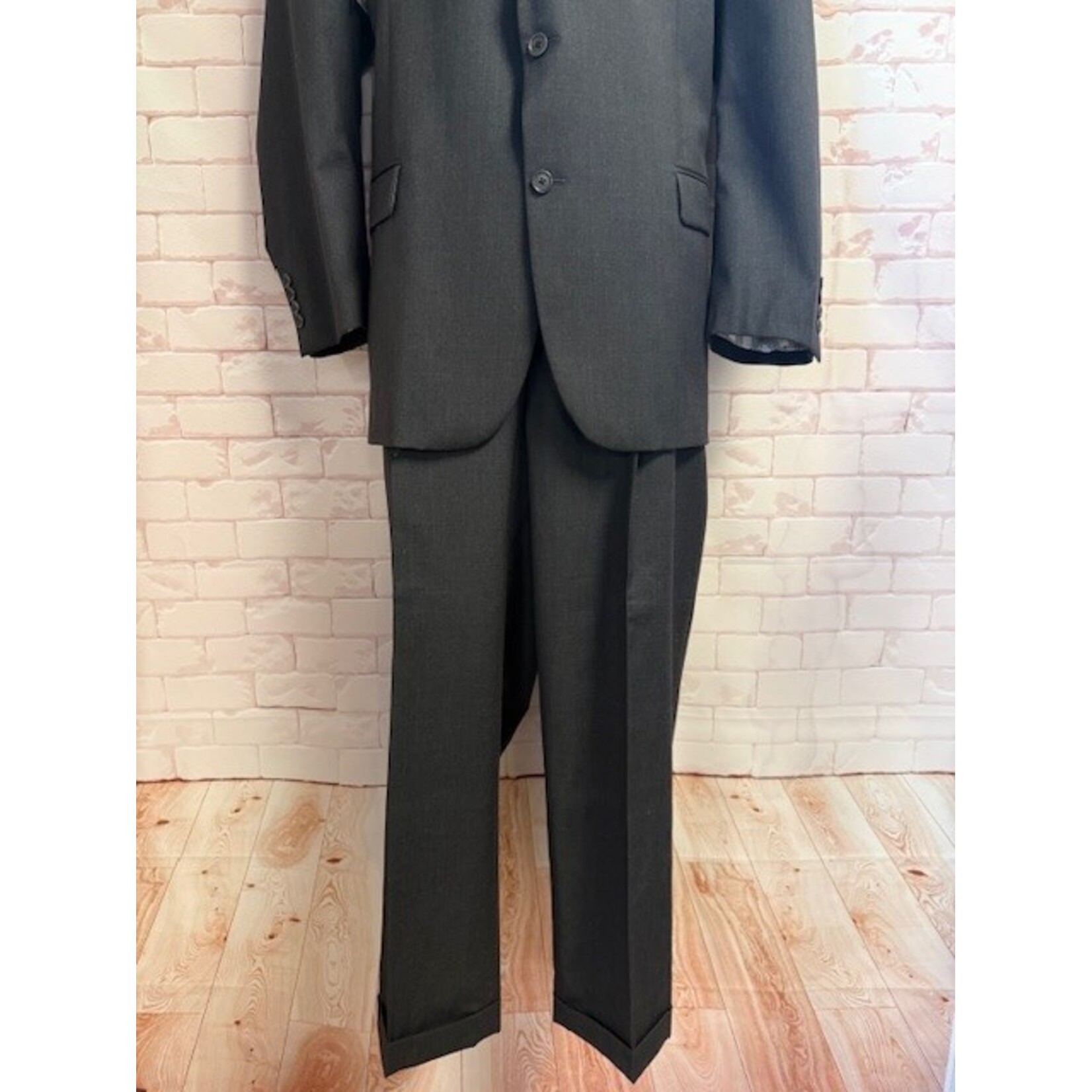 Brooks Brothers, Trabaldo Togna 1840, Estrado, Gray, Suit, Men's, 50L / 44x29.5